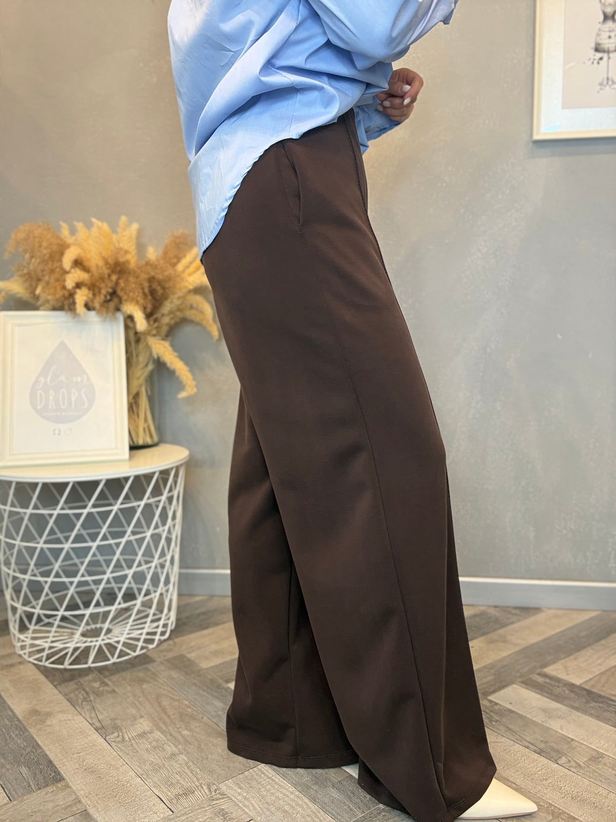 Pantalone palazzo Linea cioccolato