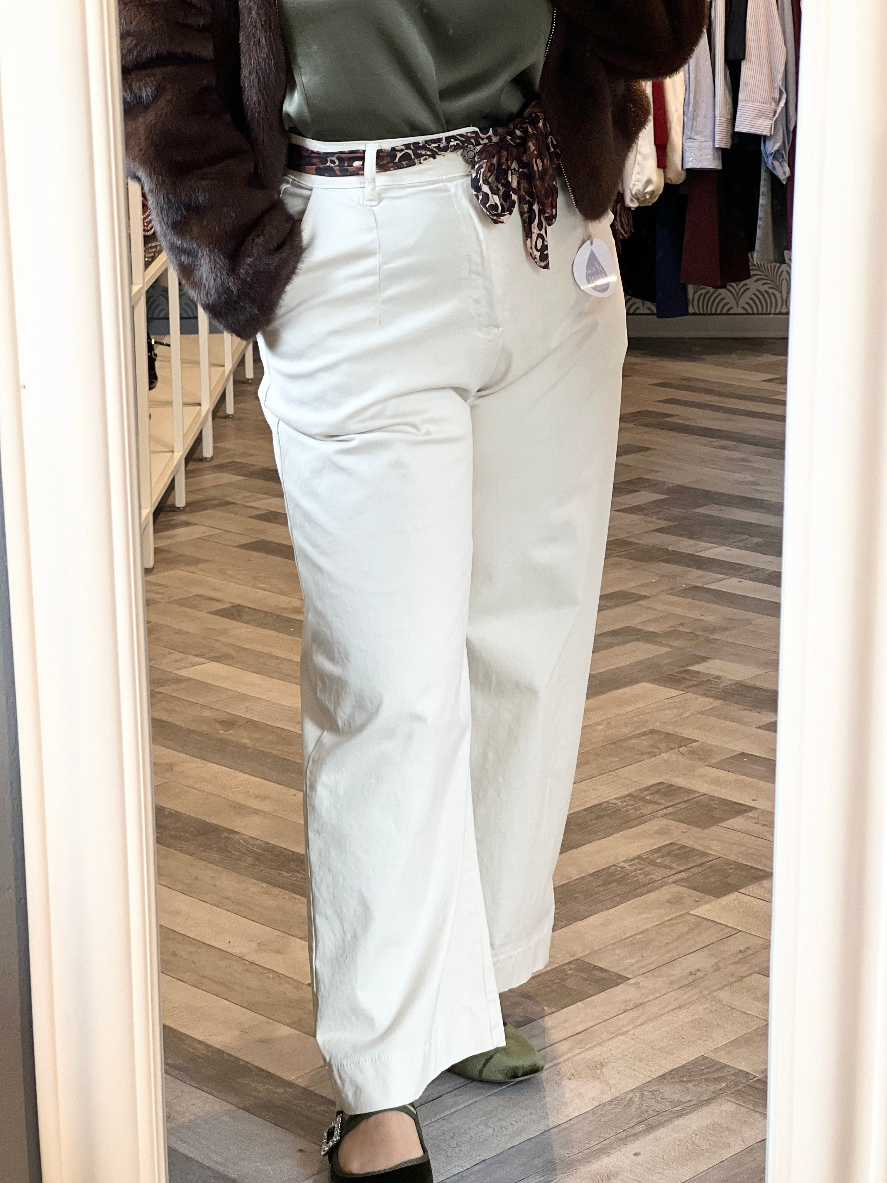 Pantalone palazzo con fusciacca leopardata