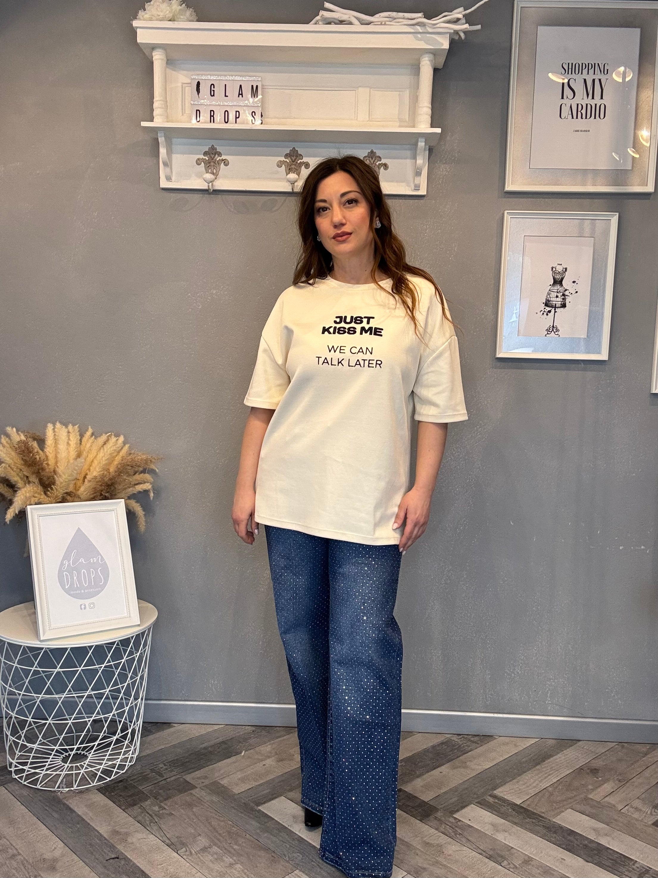 Lumina t-shirt Just kiss me burro