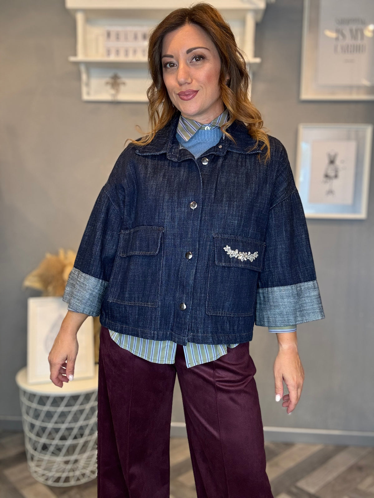 Giacca Diamond denim