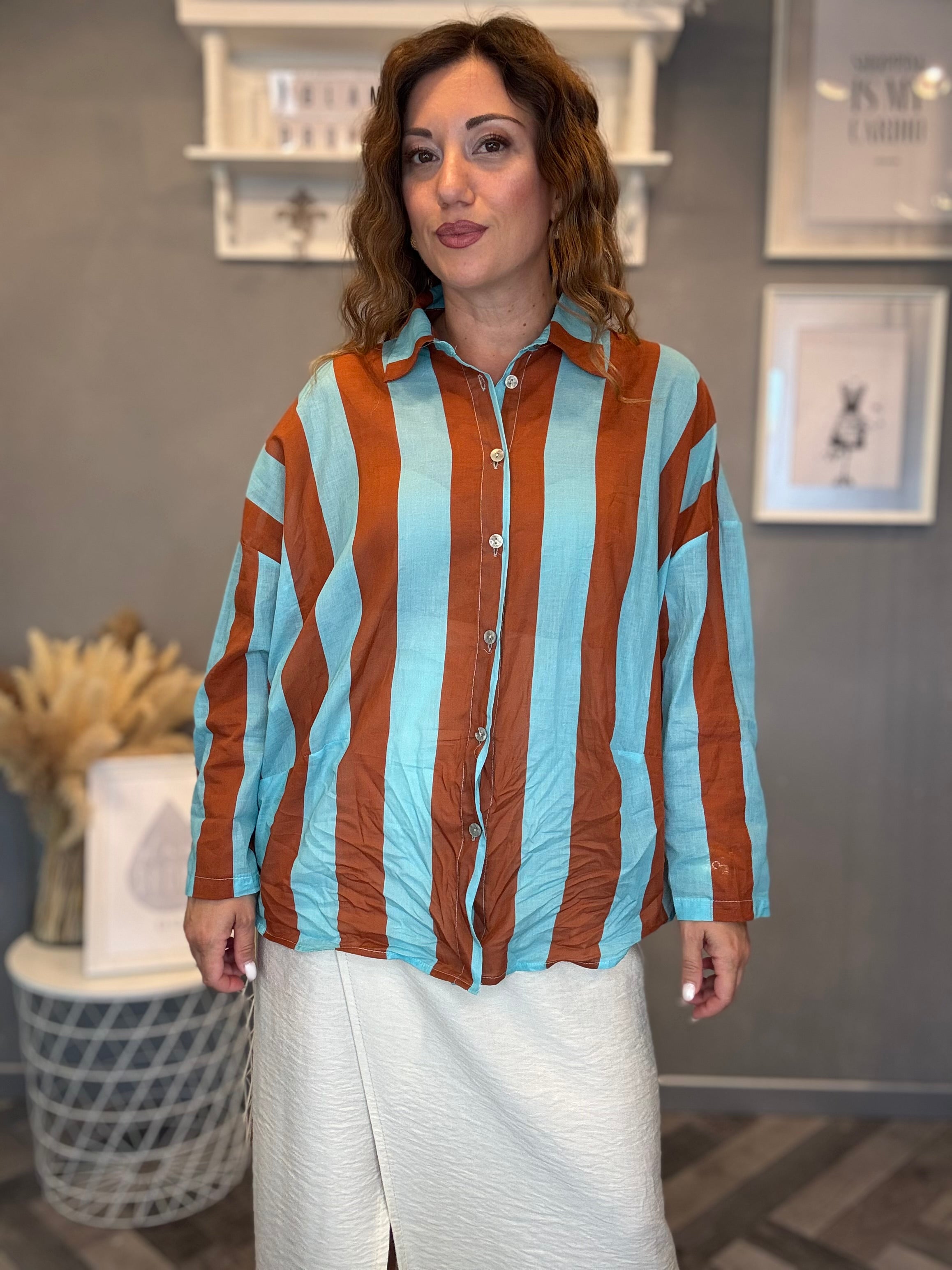 Camicia Isla Bonita bande tiffany e cuoio