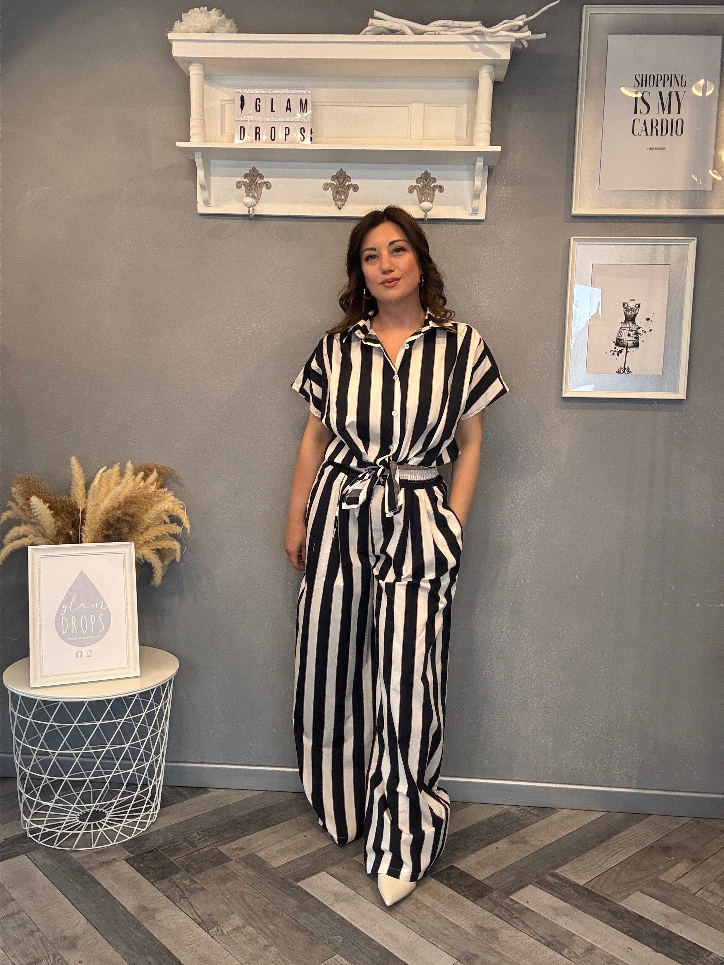 Coordinato righe Black and White