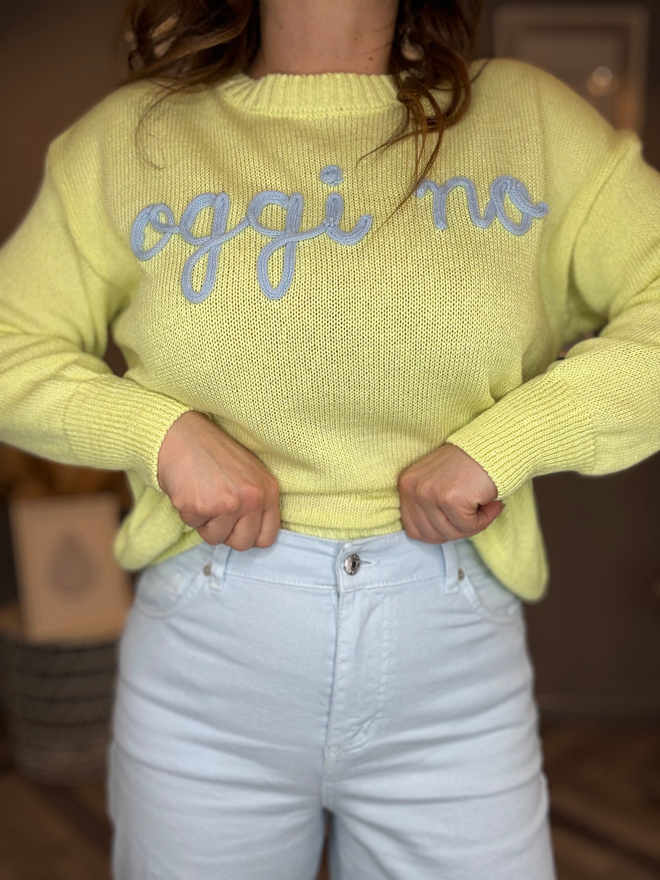 Jeans wide leg celeste