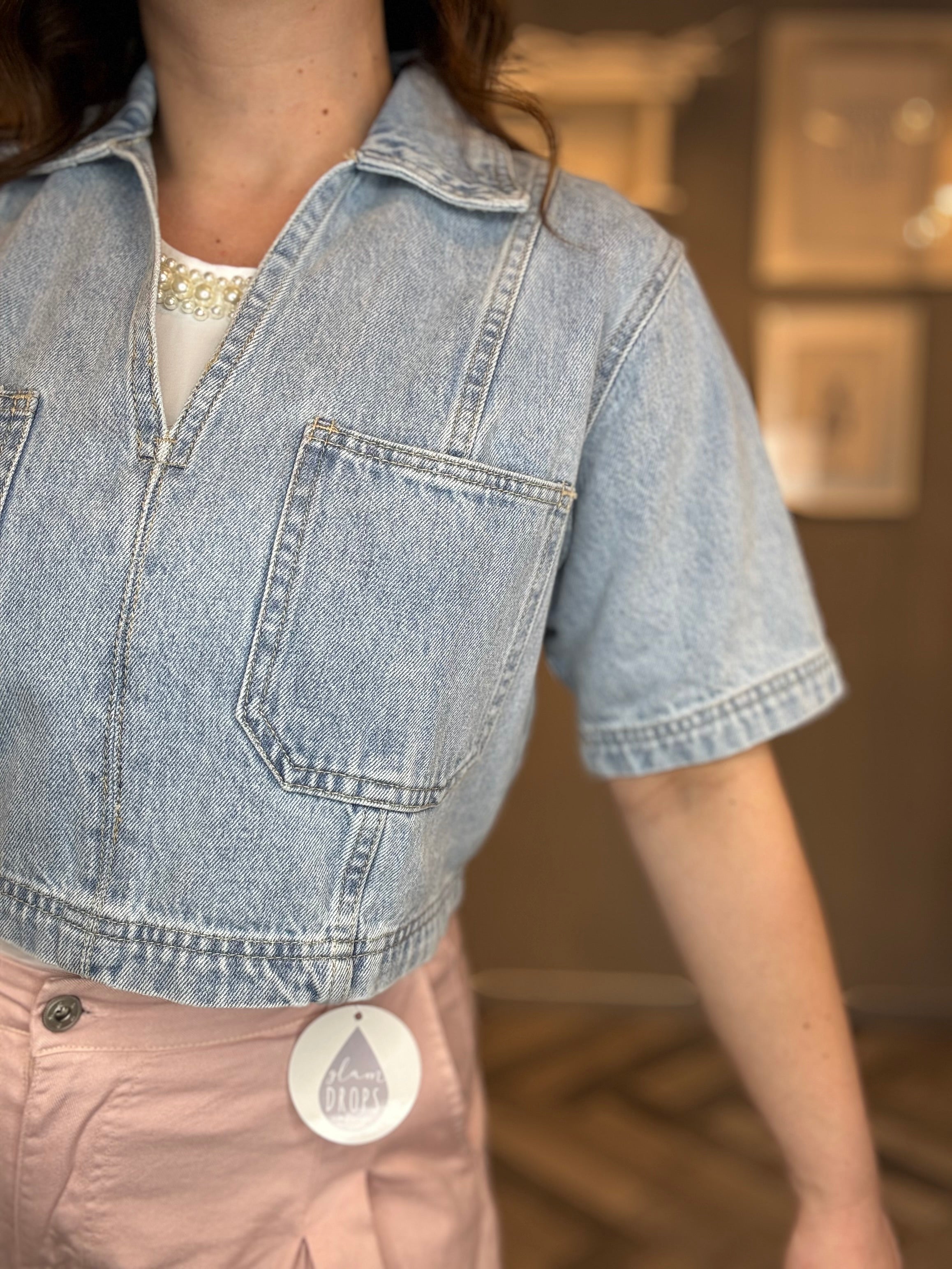 Lumina giacca bolerino in denim
