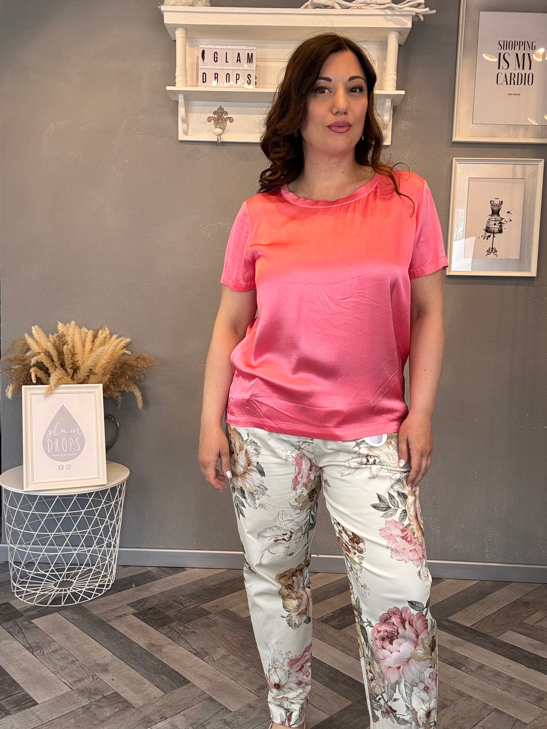 Blusa Vicky in raso di viscosa