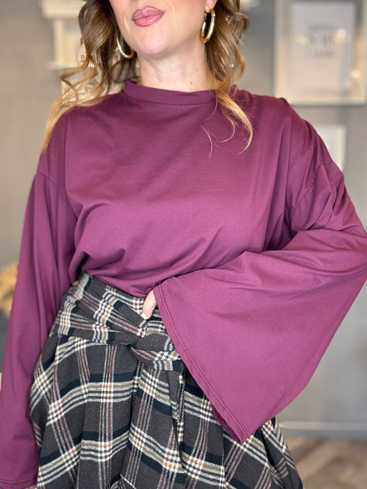 T-shirt Bell bordeaux
