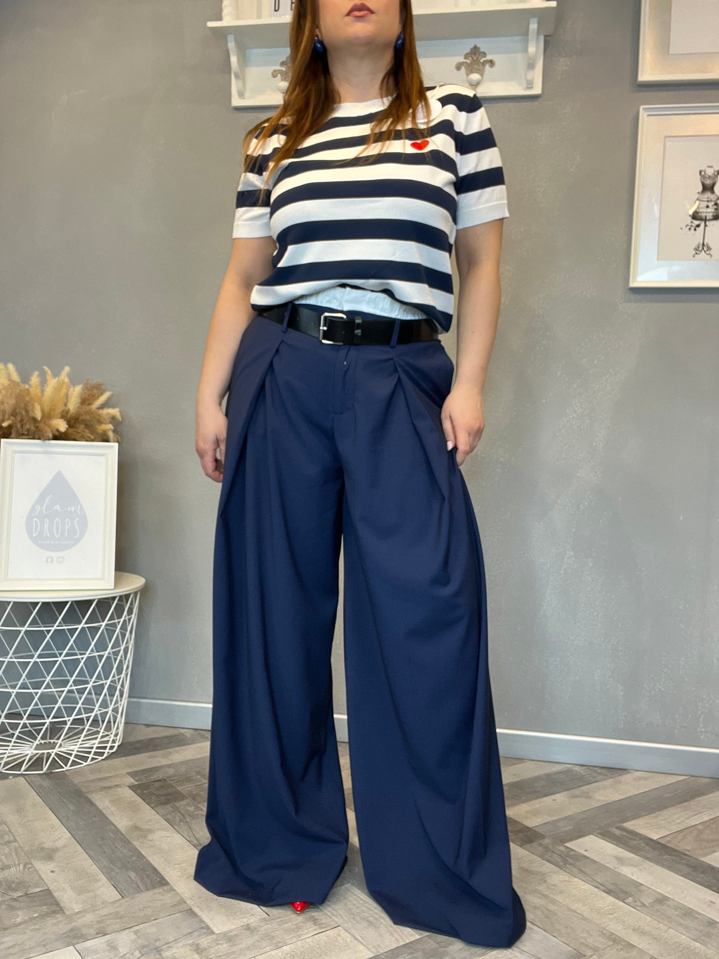 Lumina pantalone palazzo boxer