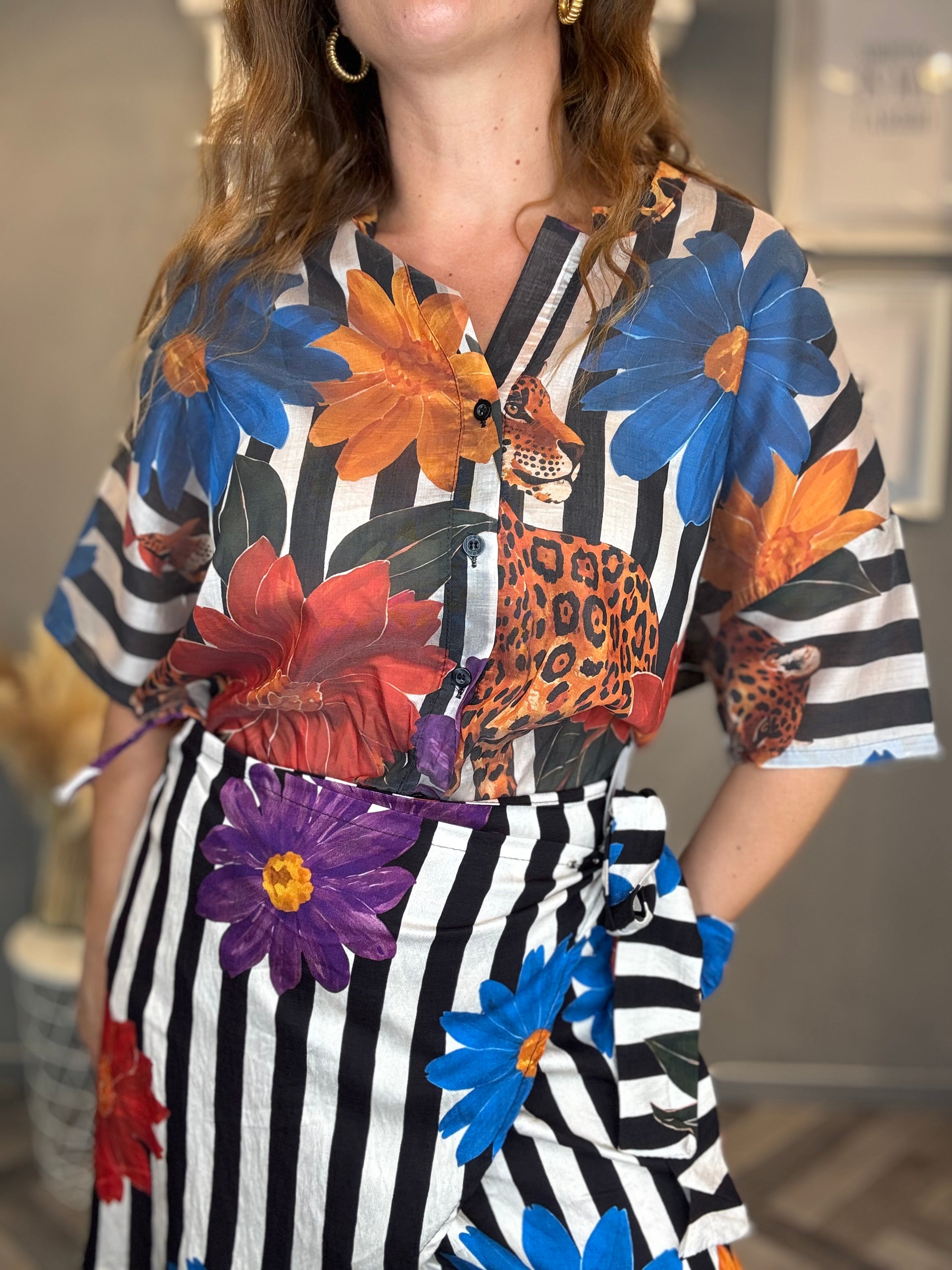 Camicia Isla Bonita Righe e fiori