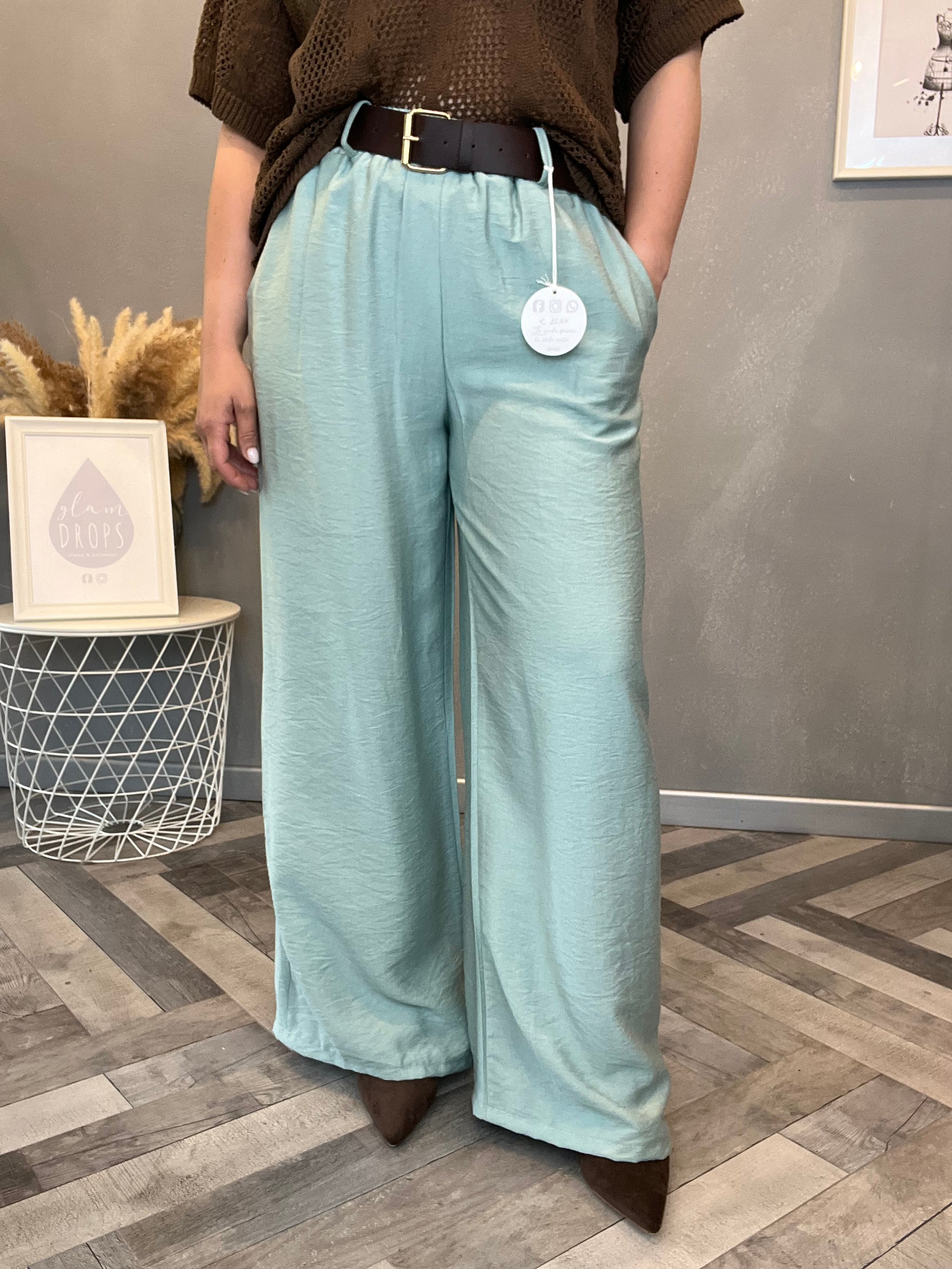 Pantalone Nuance Verde Acqua