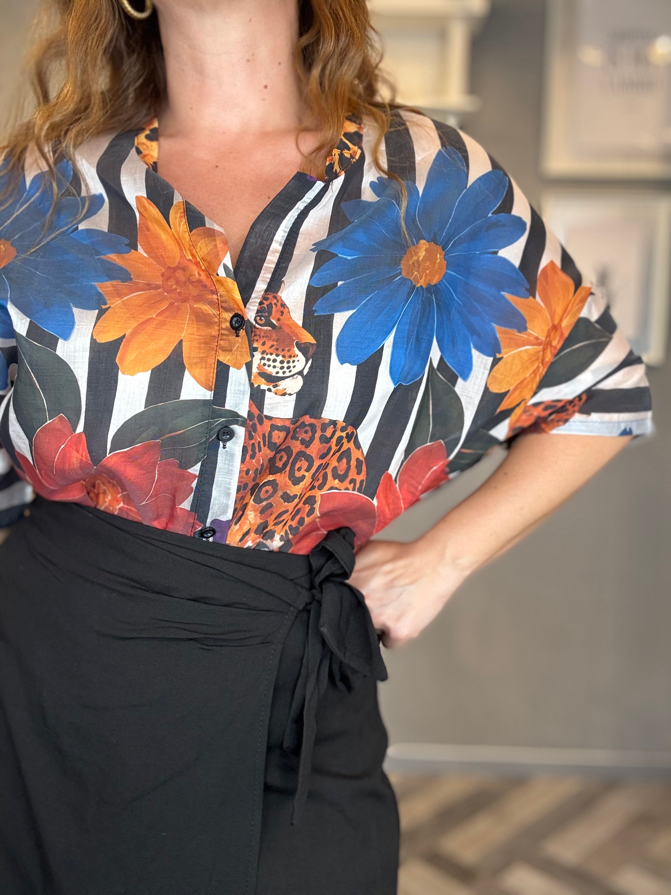 Camicia Isla Bonita Righe e fiori