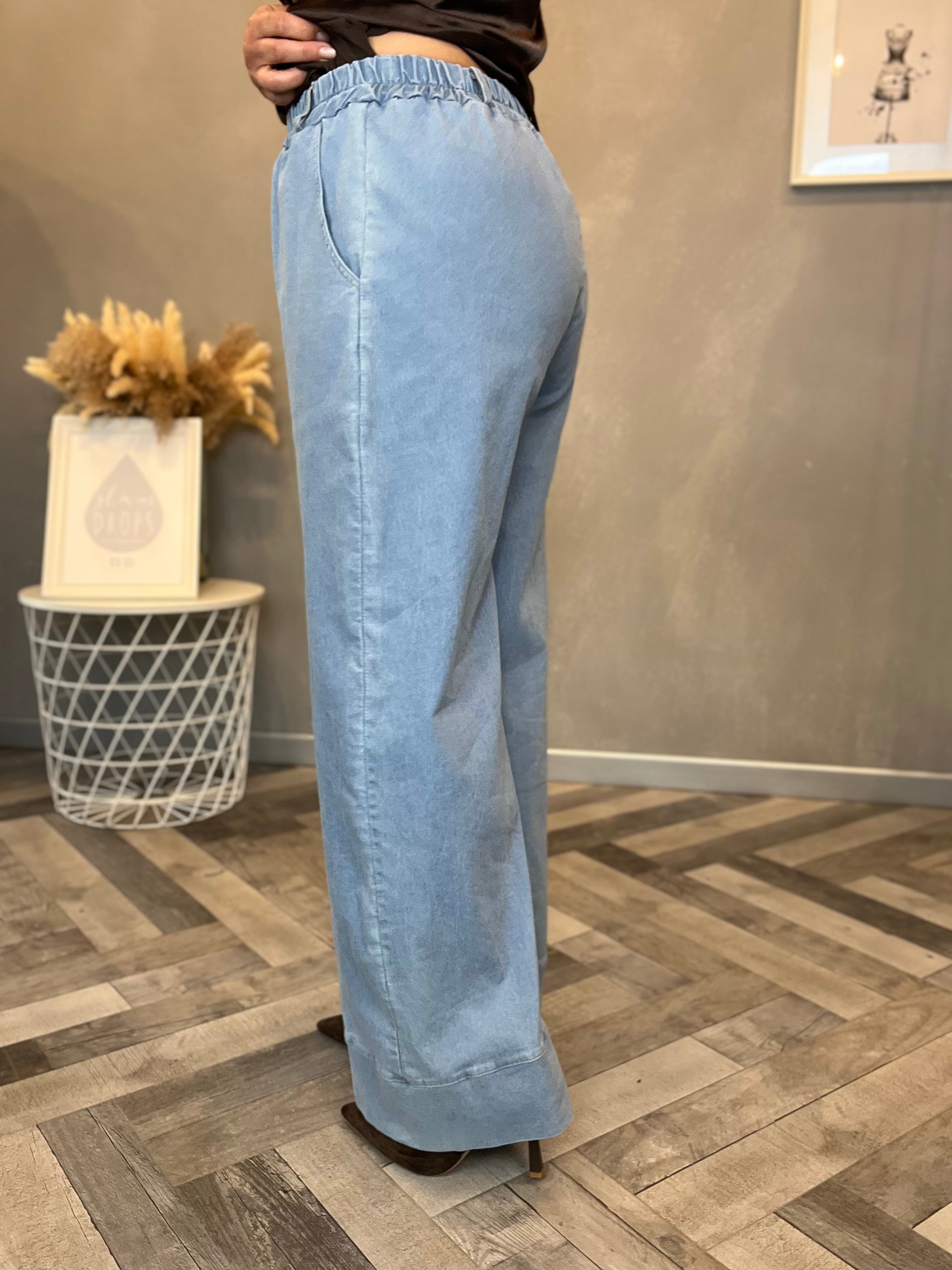 Jeans palazzo Elastic chiaro