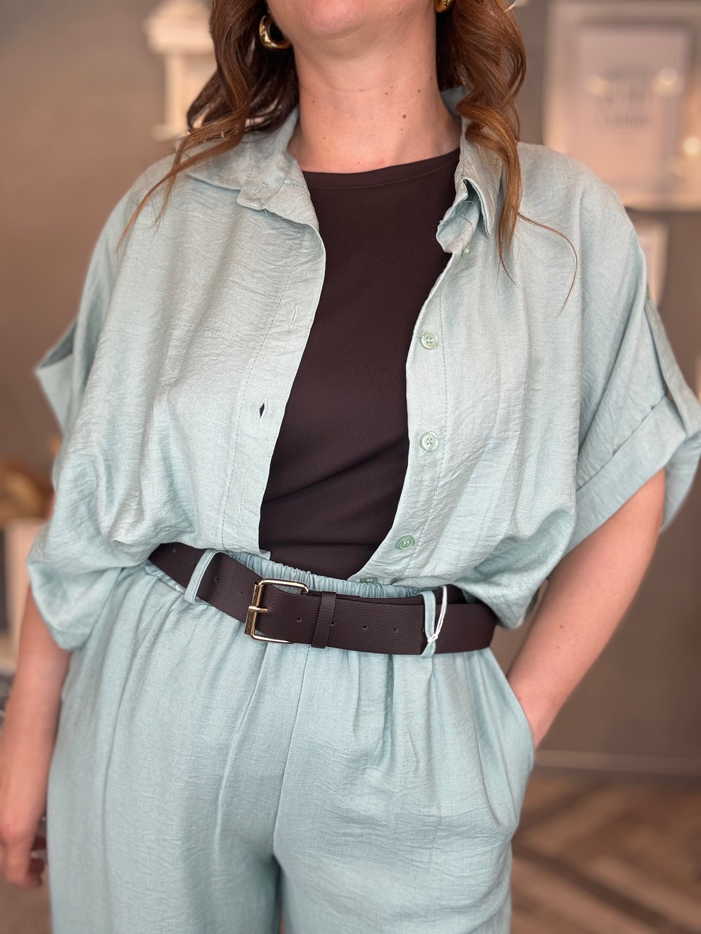 Camicia Nuance Verde acqua