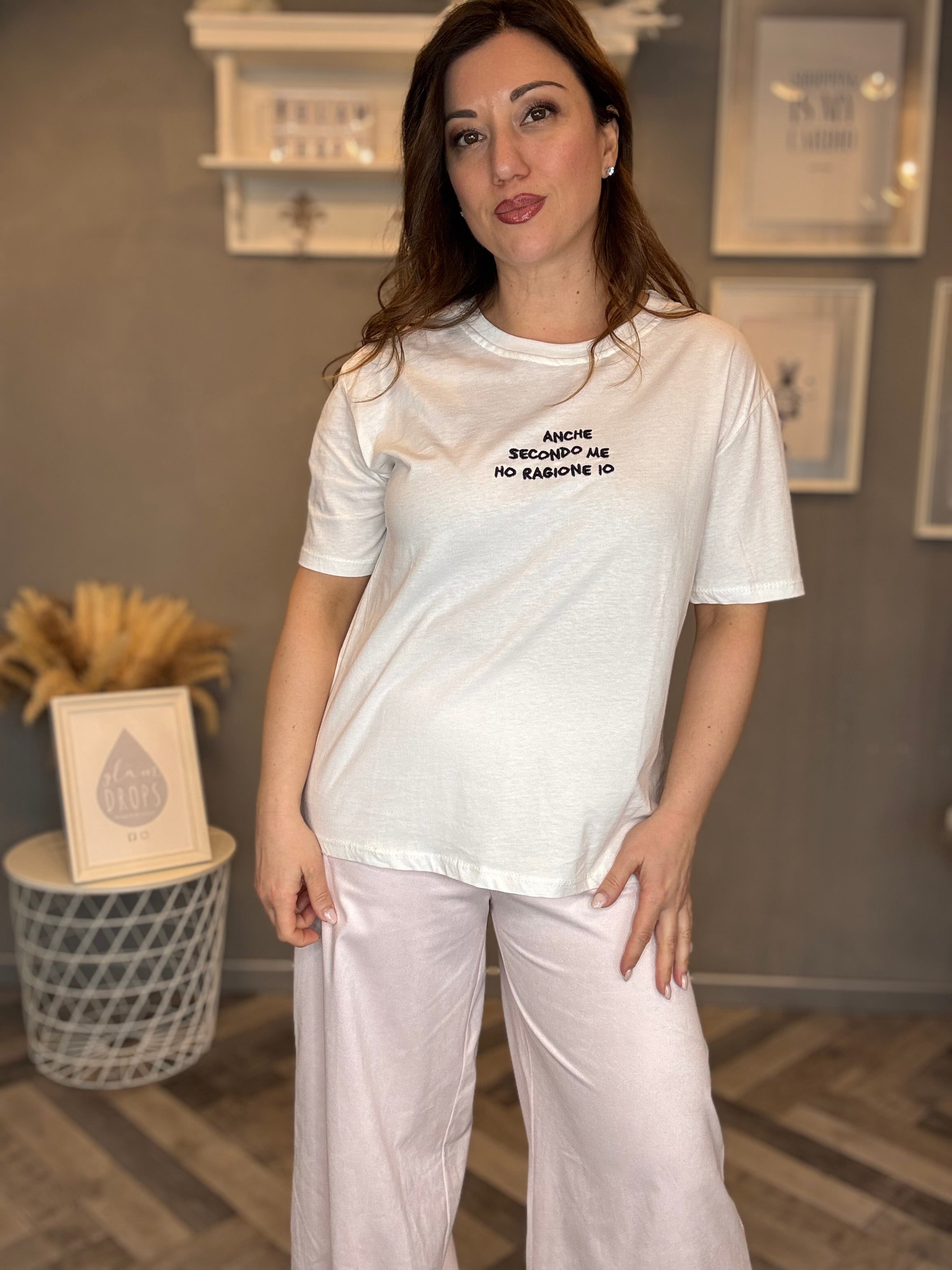 T-shirt Anche secondo me ho ragione io nero