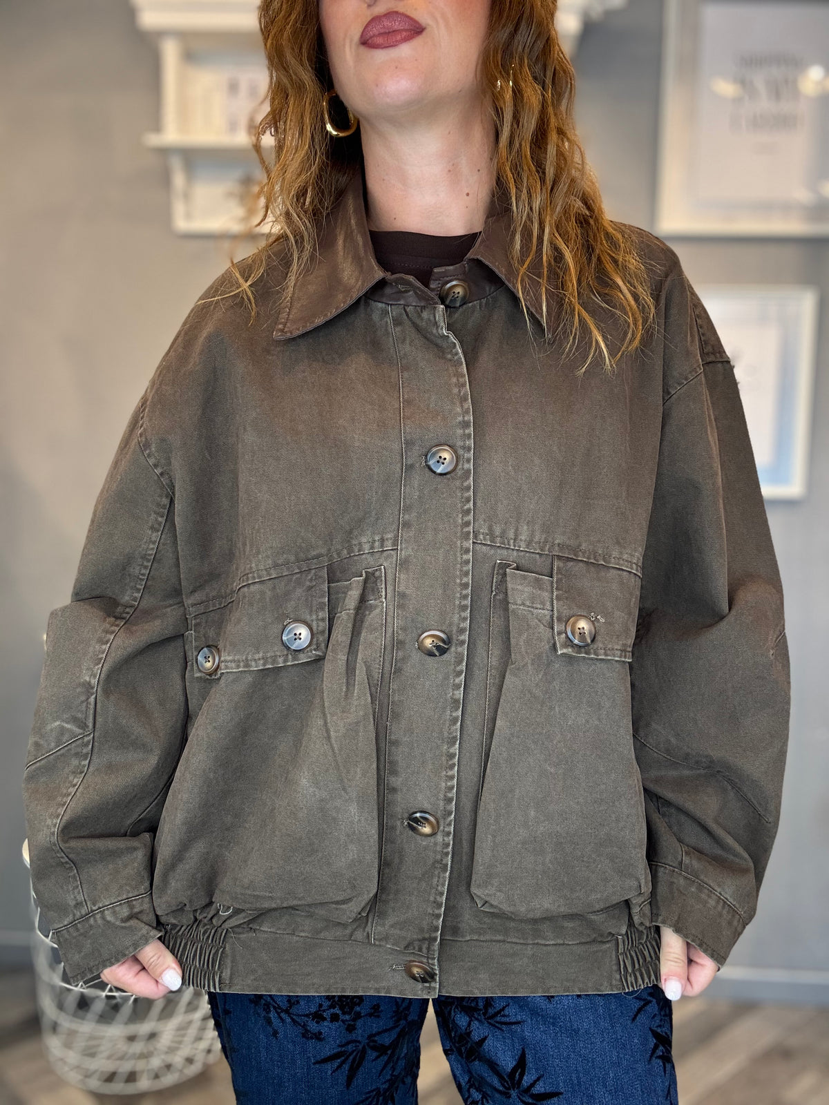 Giubbotto Utility Washed