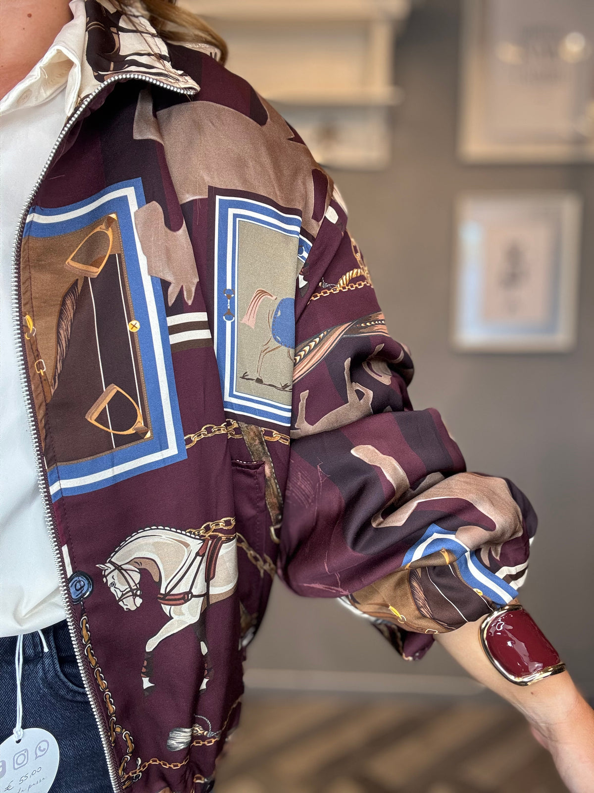 Bomber Equestrian bordeaux