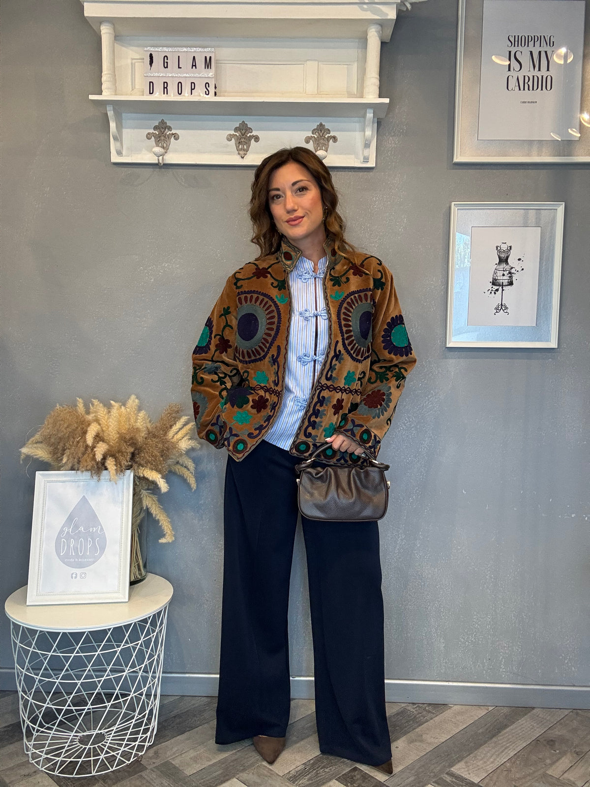 Pantalone palazzo punto Milano blu