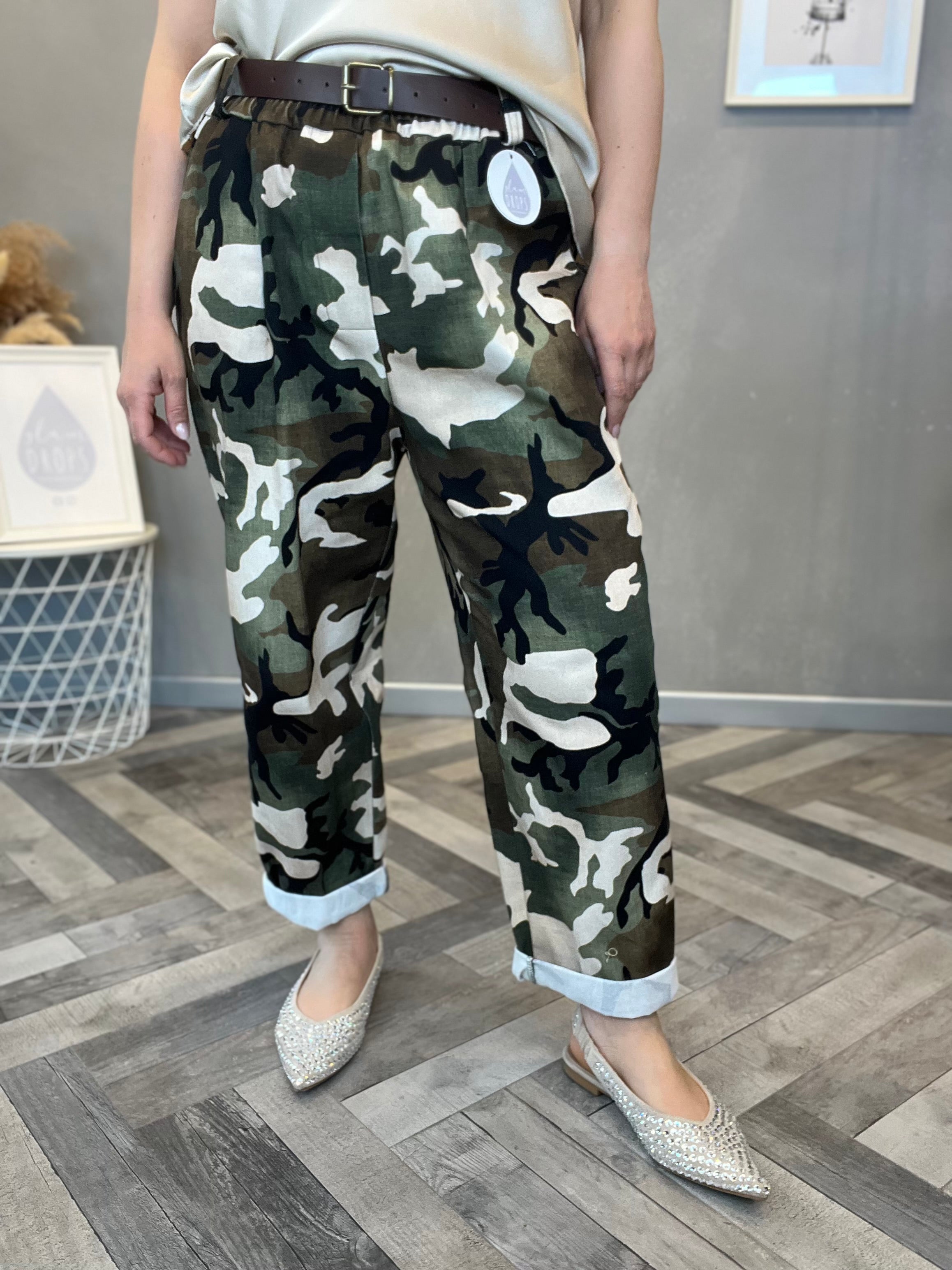 Pantalone camouflage relax