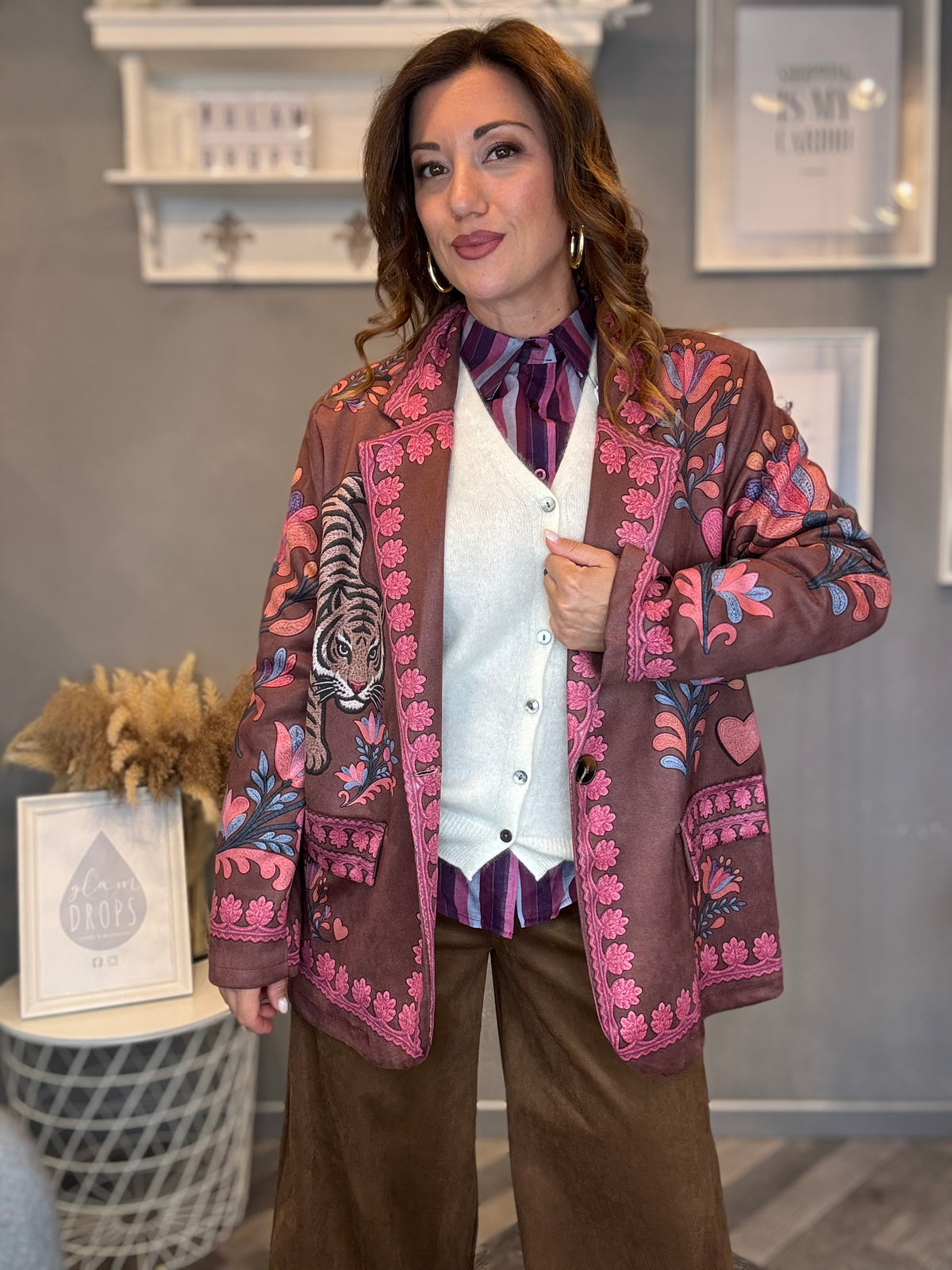 Cardigan lana e cashmere panna