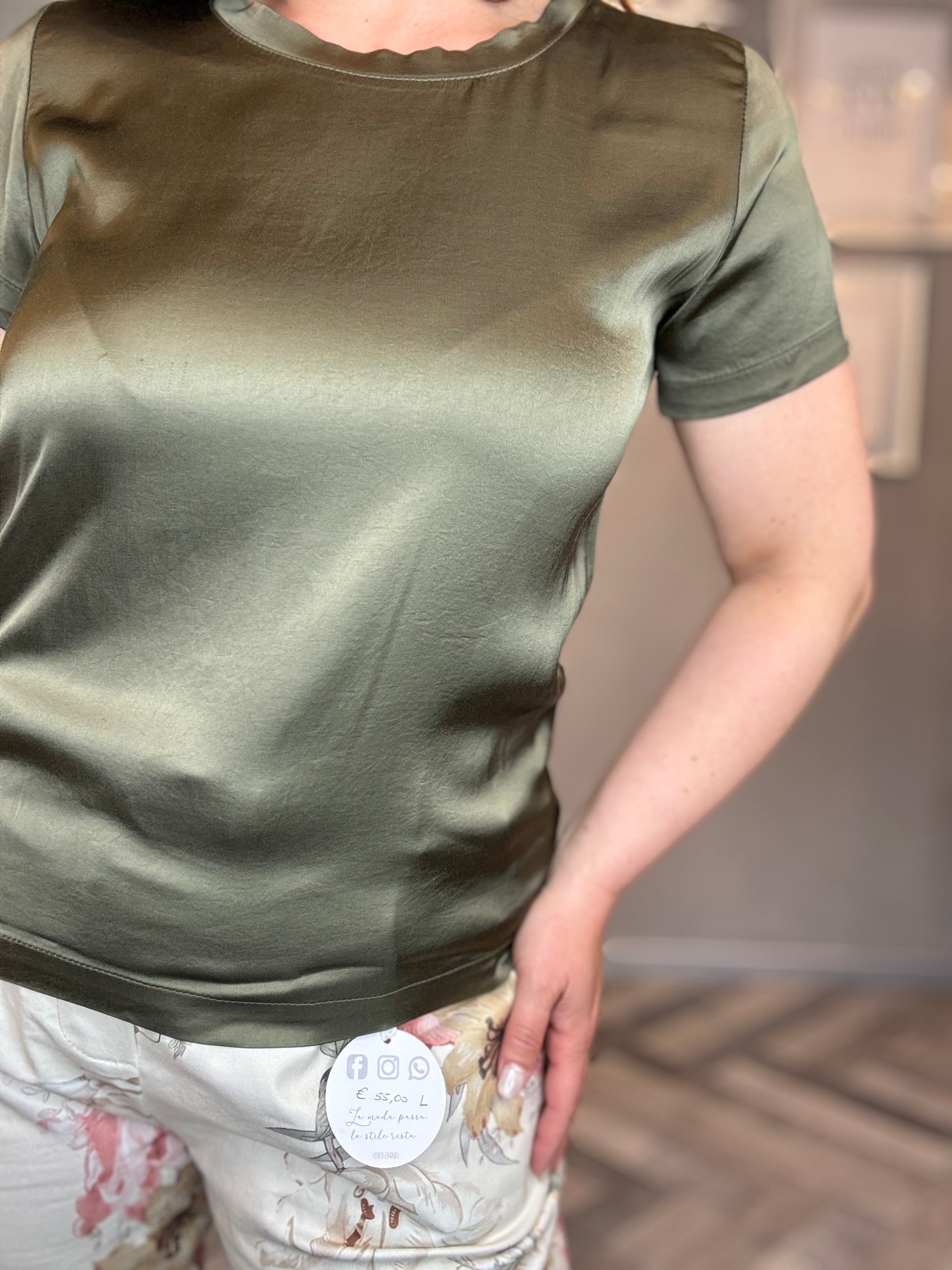 Blusa Vicky in raso di viscosa