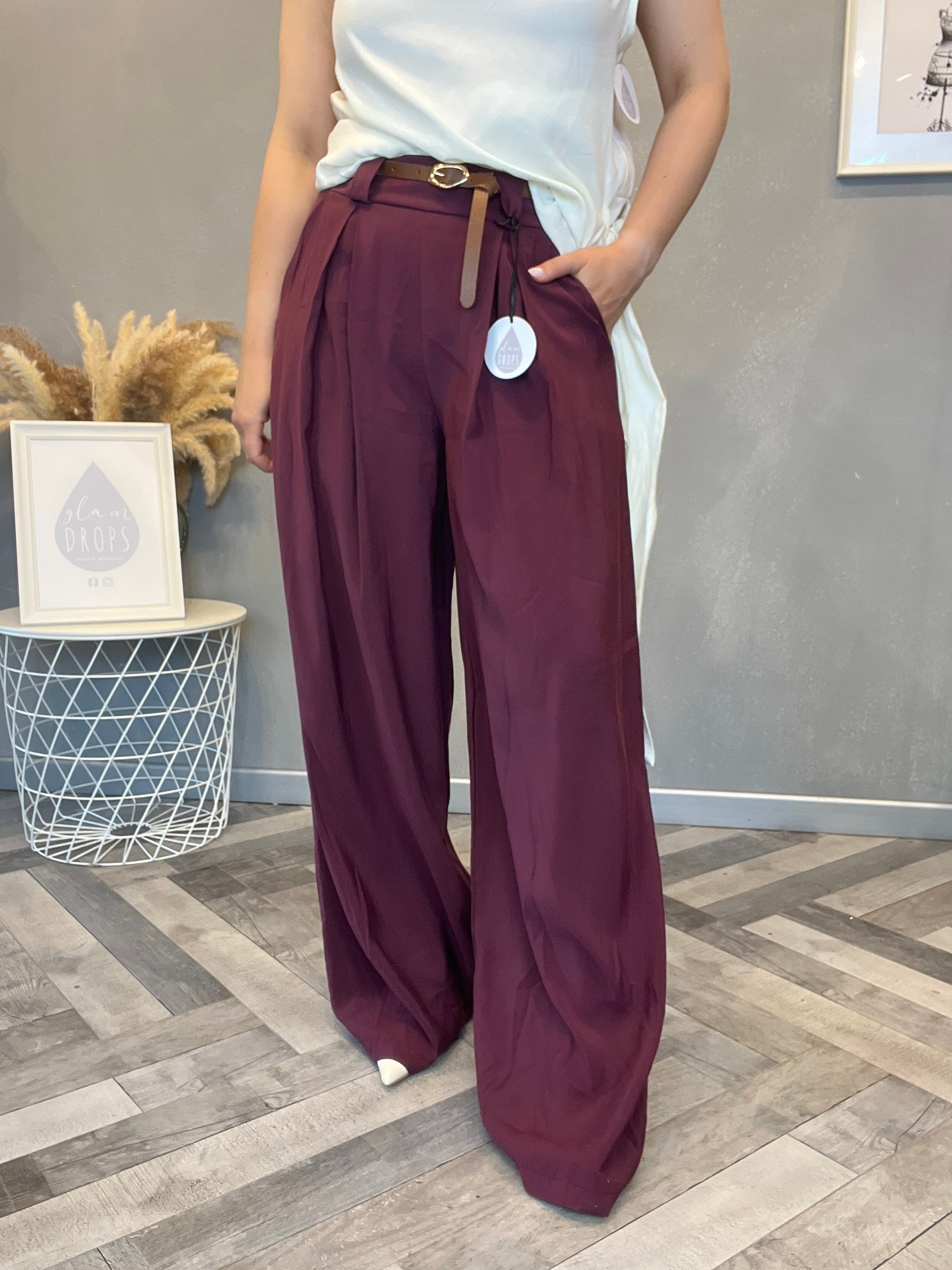 Pantalone Soho borgogna