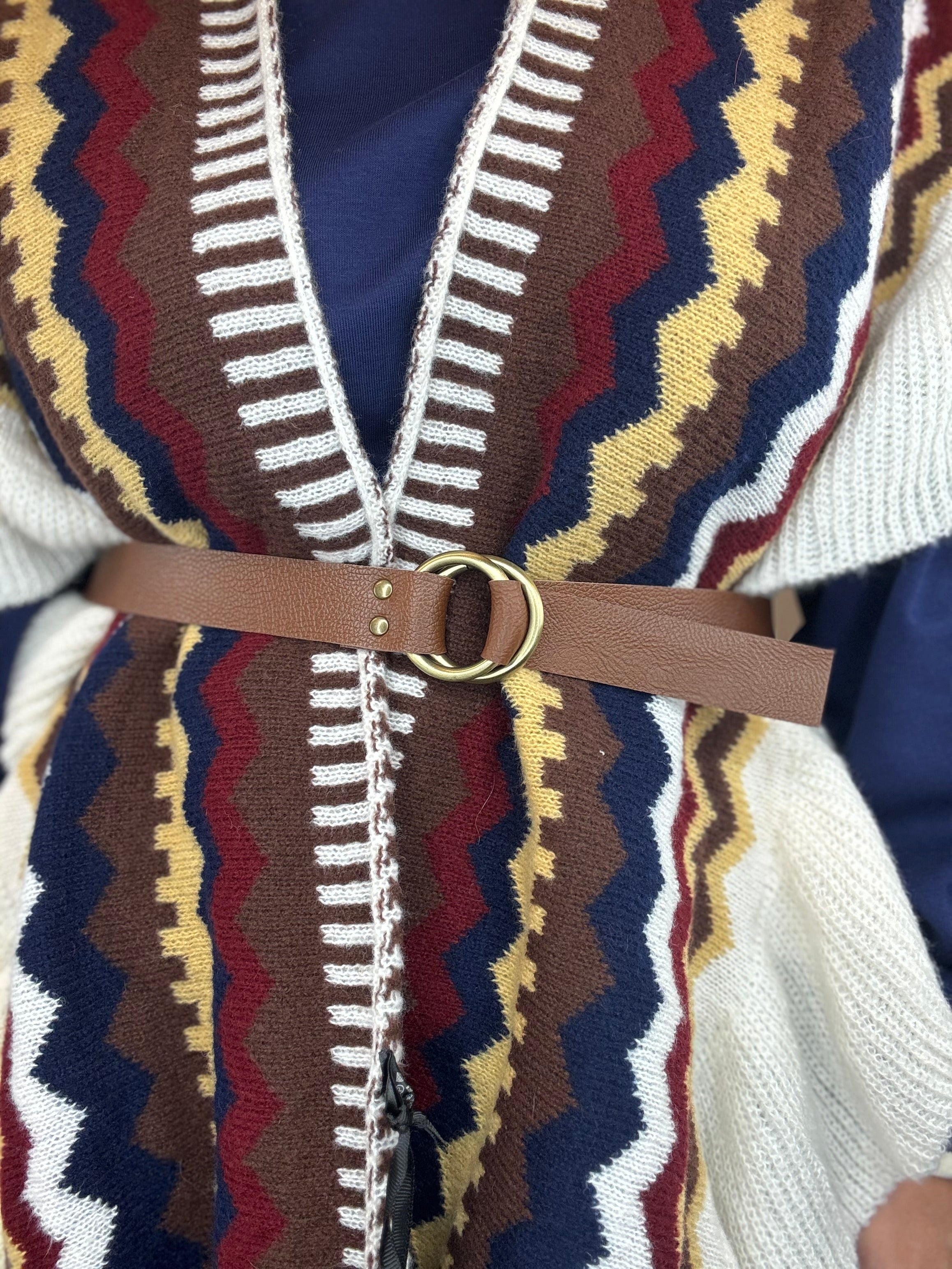 Cintura cerchio in ecopelle