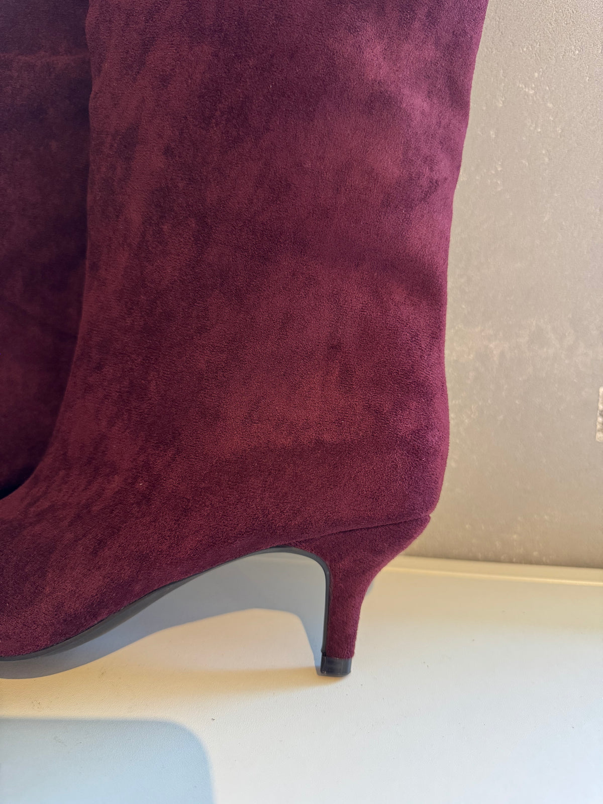Stivali soft suede bordeaux