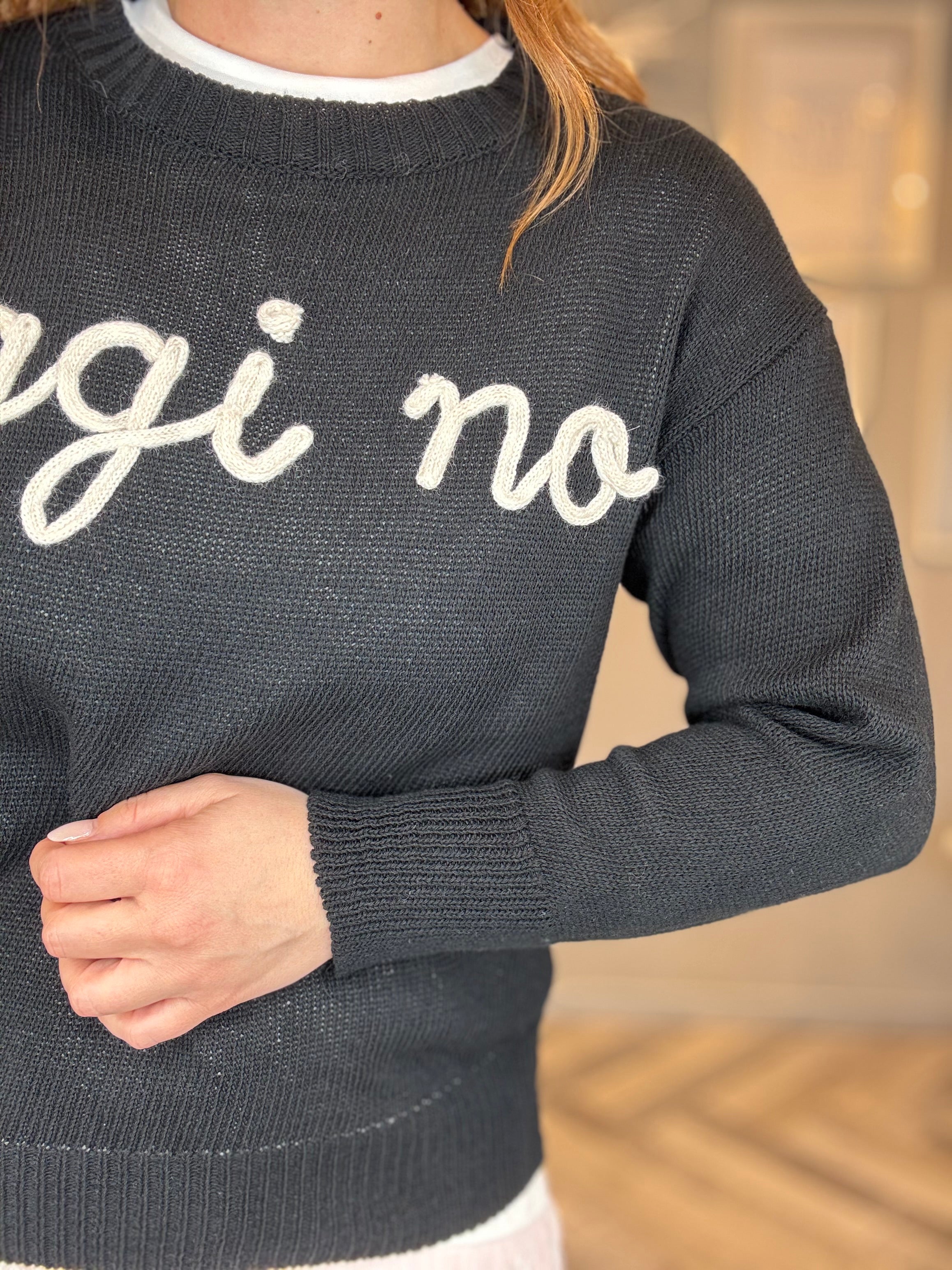 Maglioncino Oggi no nero