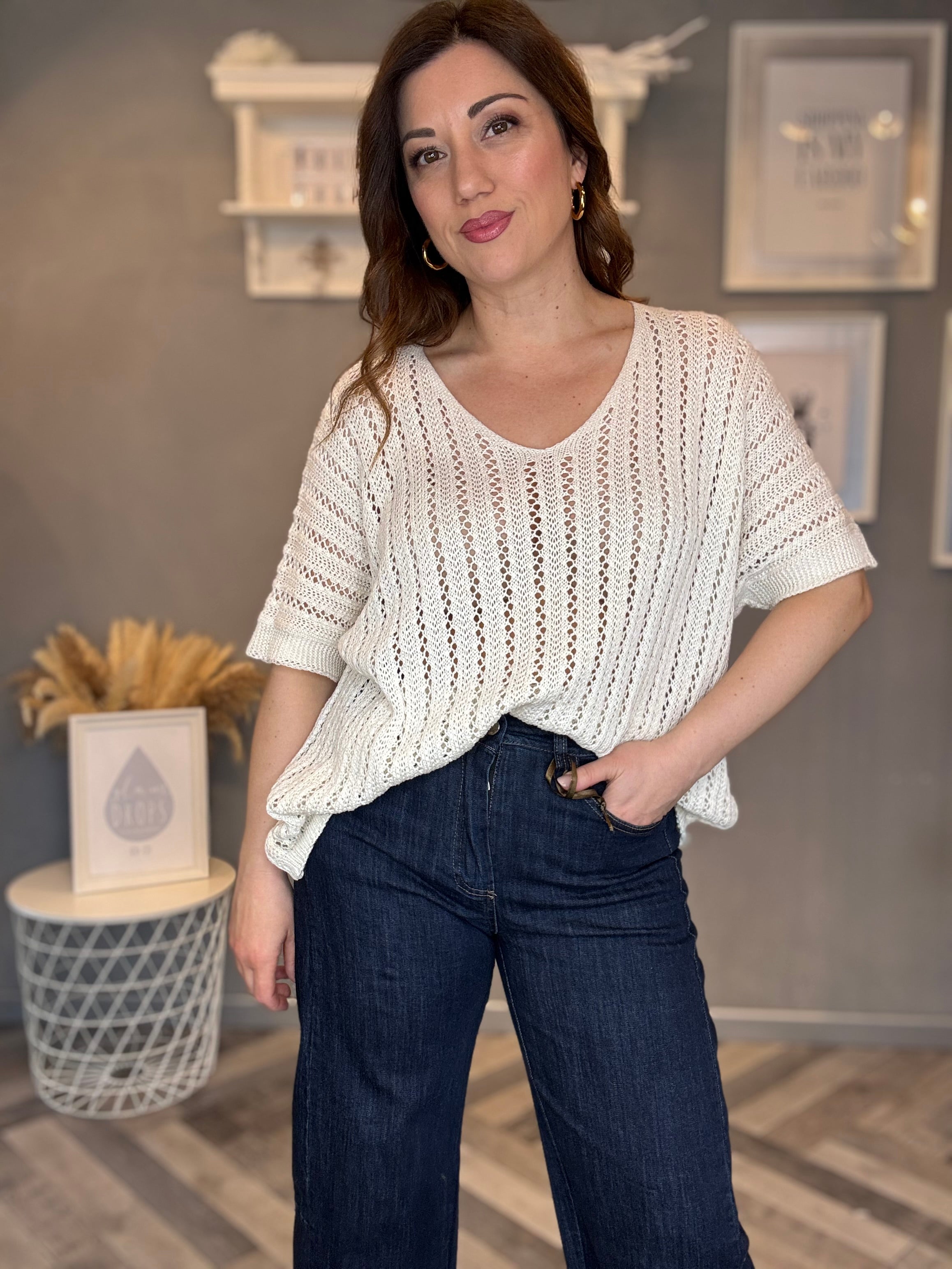 Maglia traforata soft cotton