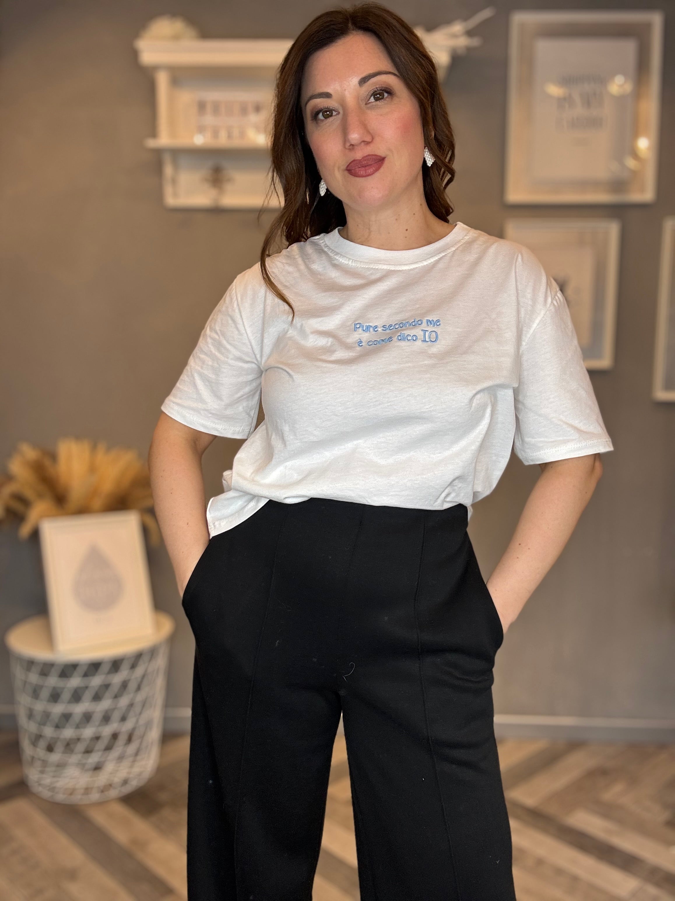 Pantalone palazzo punto Milano nero