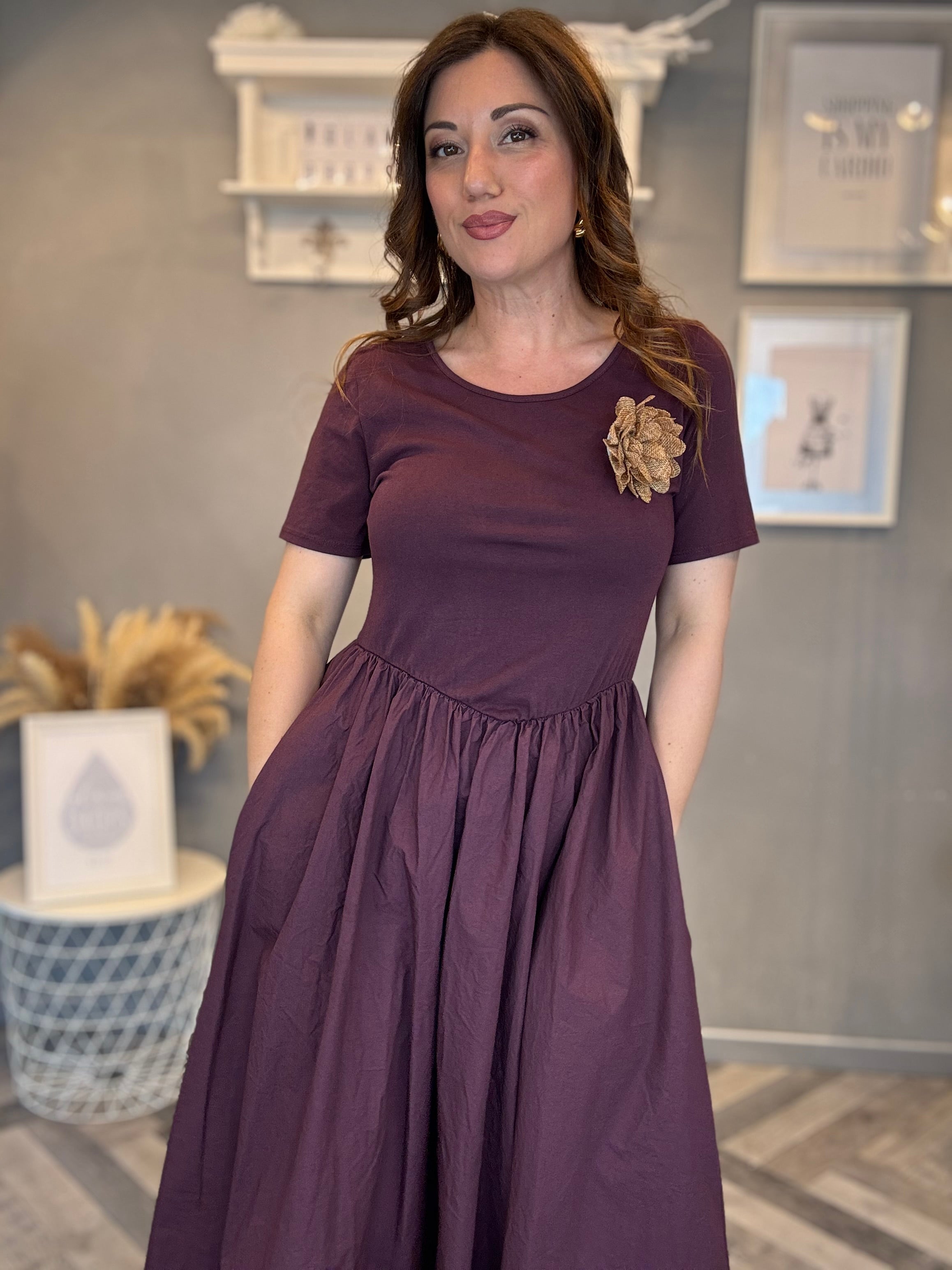 Abito midi Wine