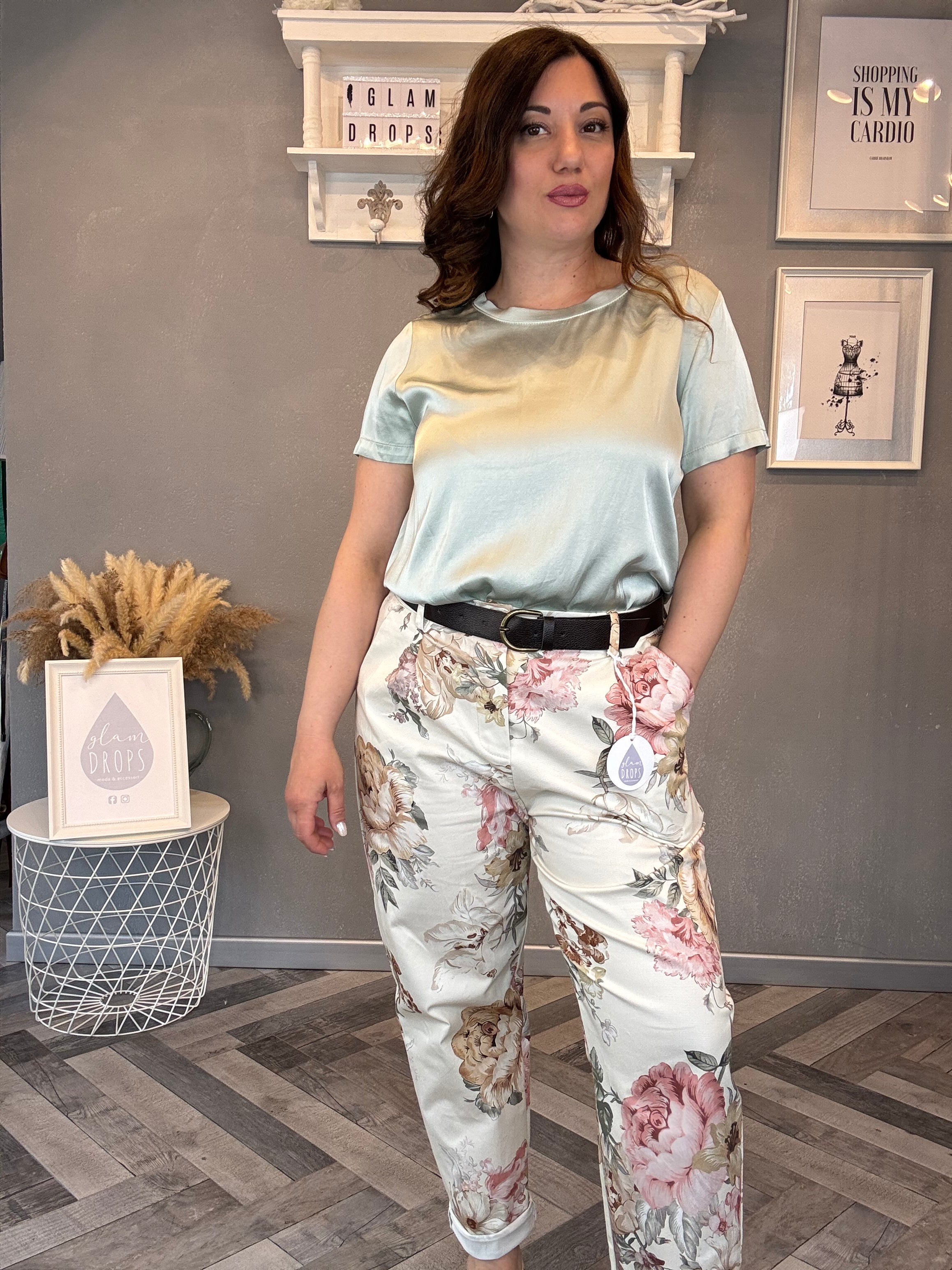 Blusa Vicky in raso di viscosa