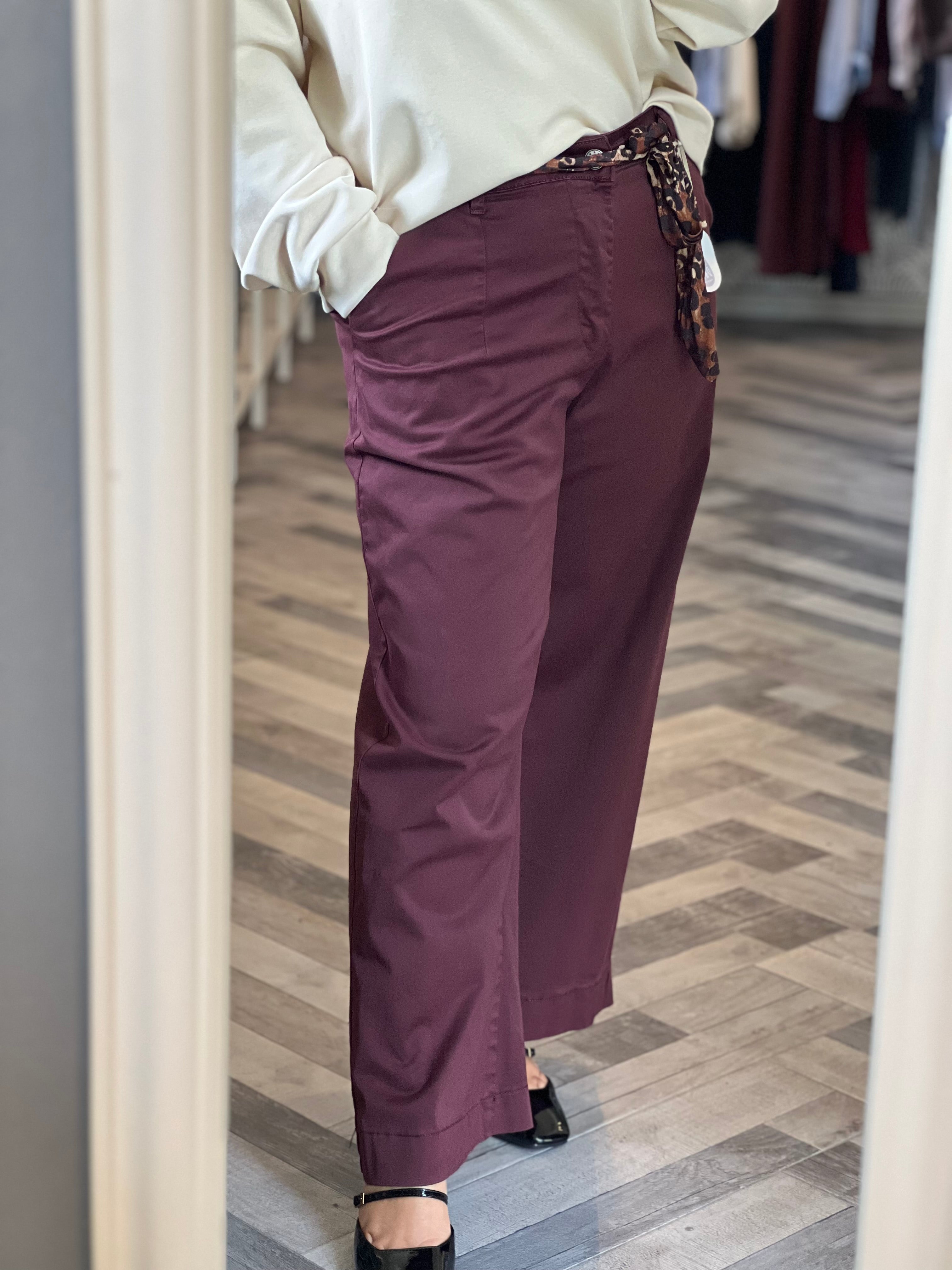 Pantalone palazzo con fusciacca leopardata