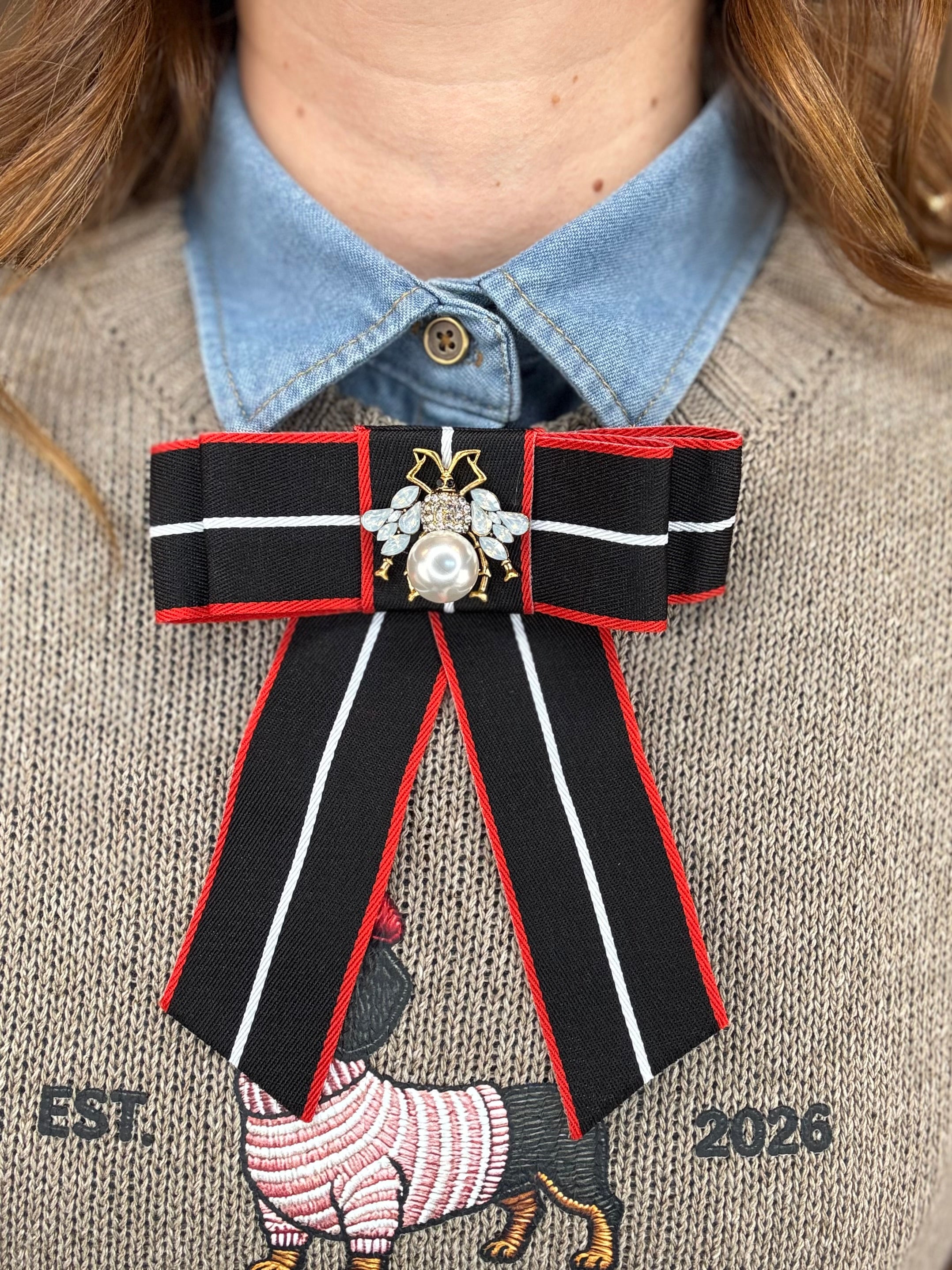 Spilla fiocco ape gioiello