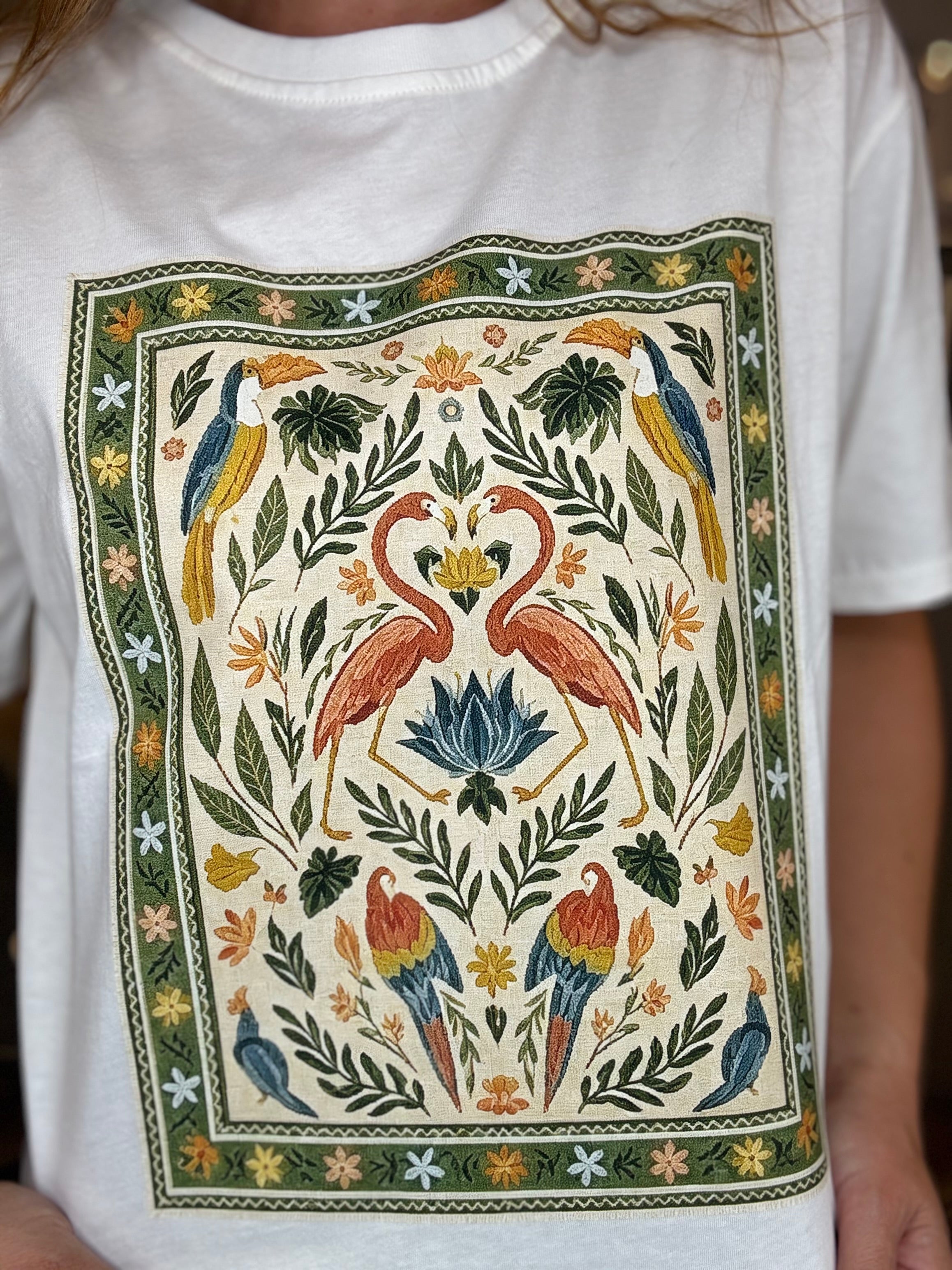 T-shirt Isla Bonita Fenicottero verde