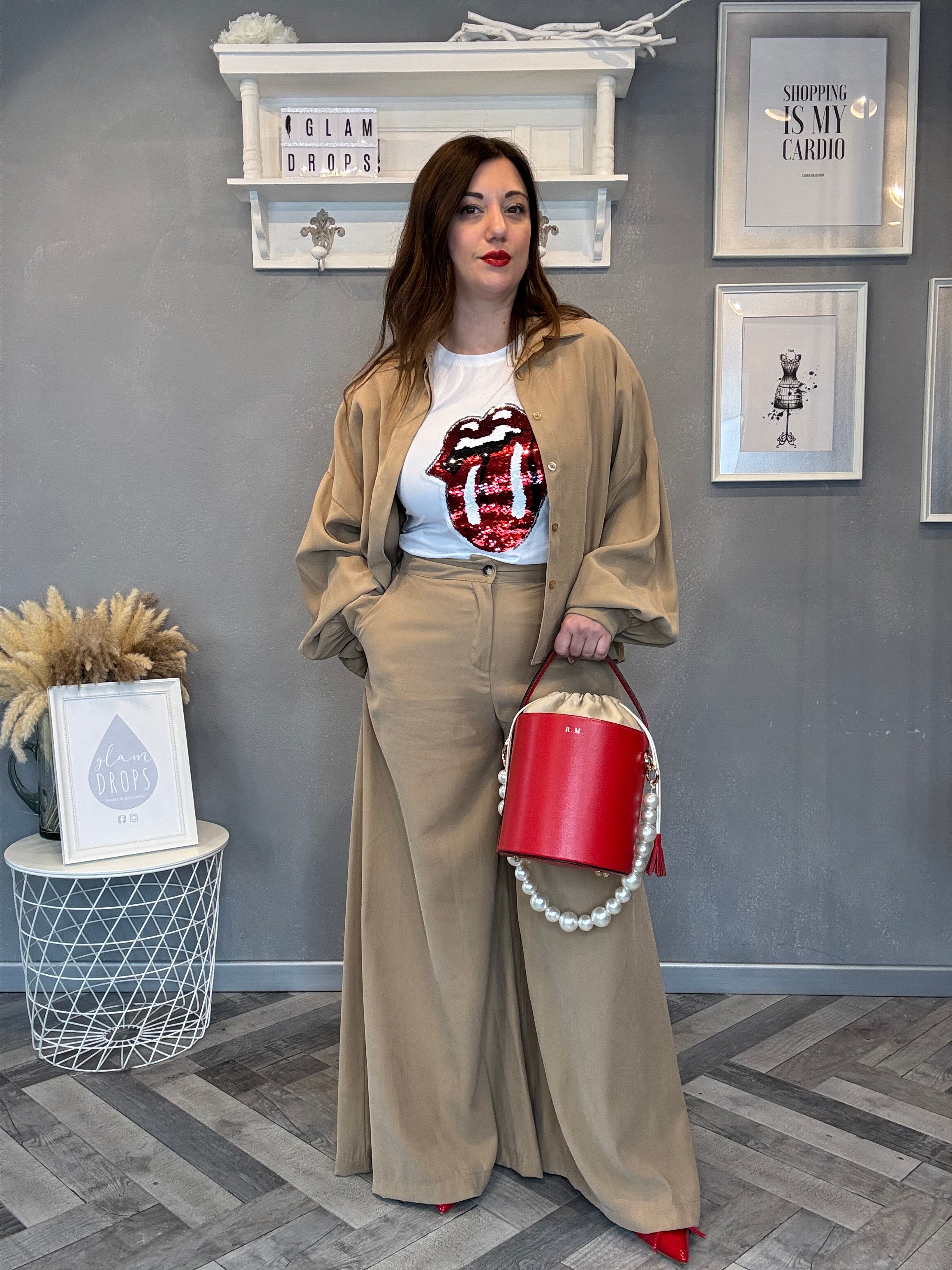 Camicia over con chiusura nascosta