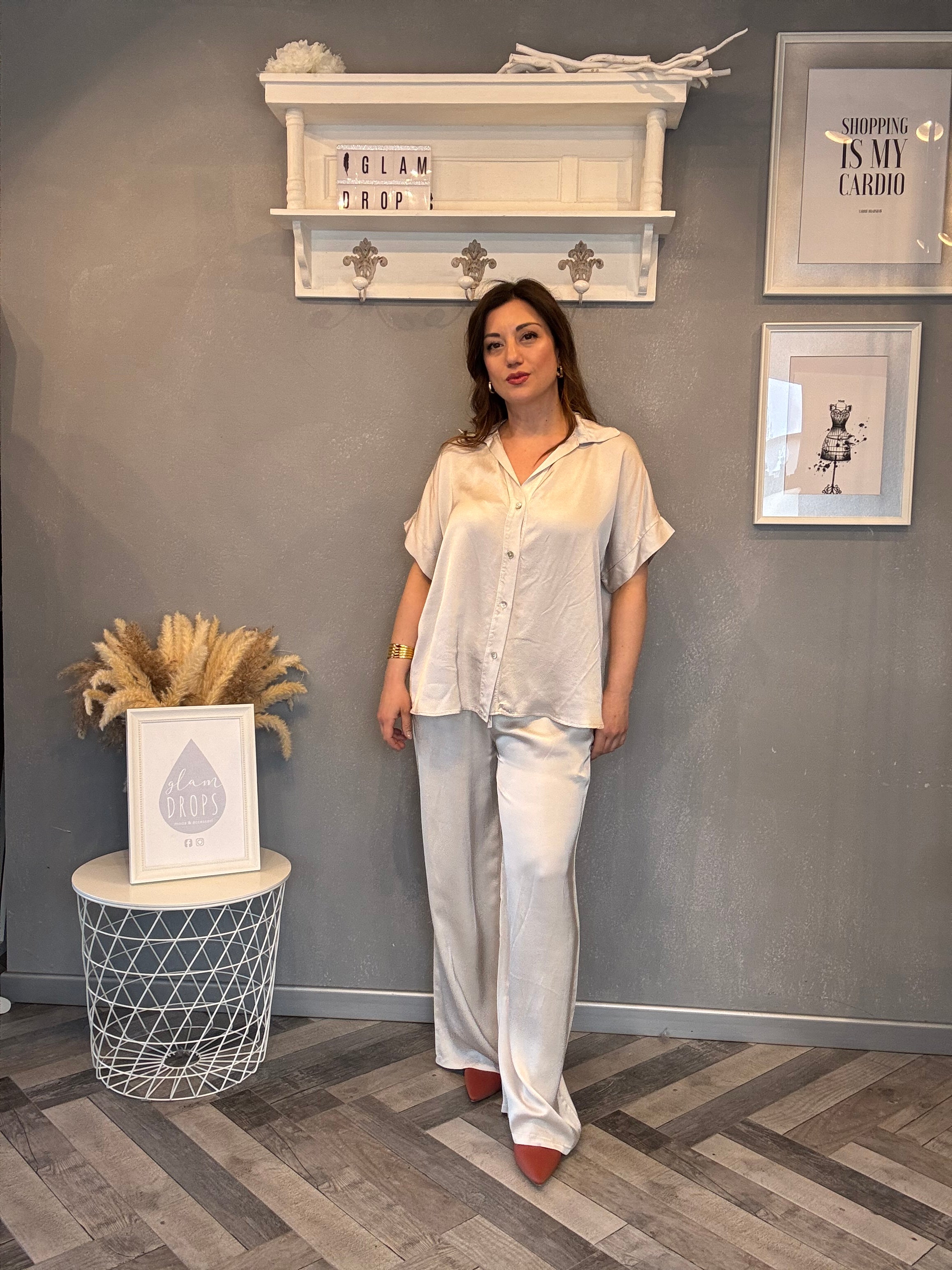 Coordinato Satin in viscosa cacha