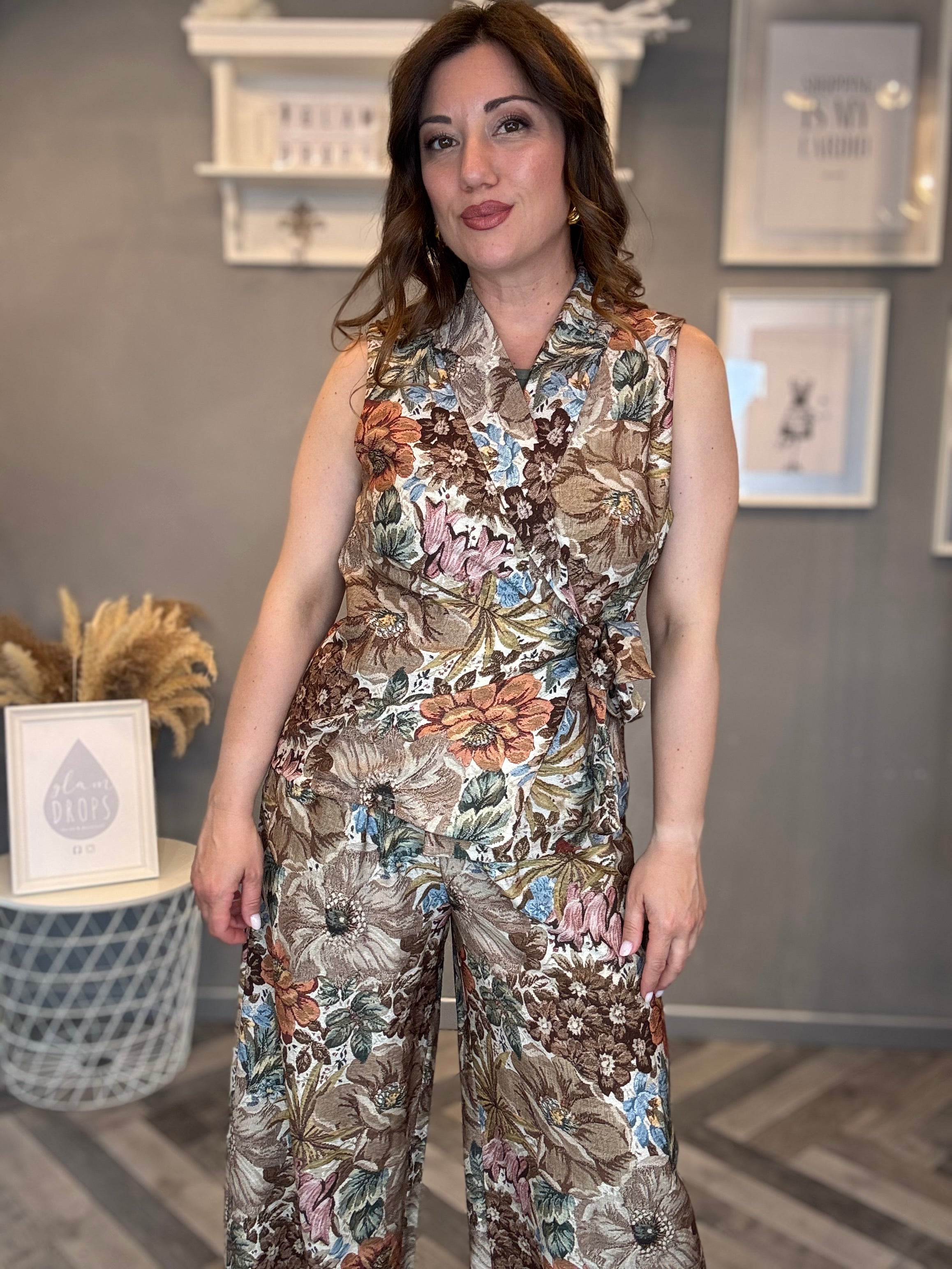 Coordinato Floreale Boho beige