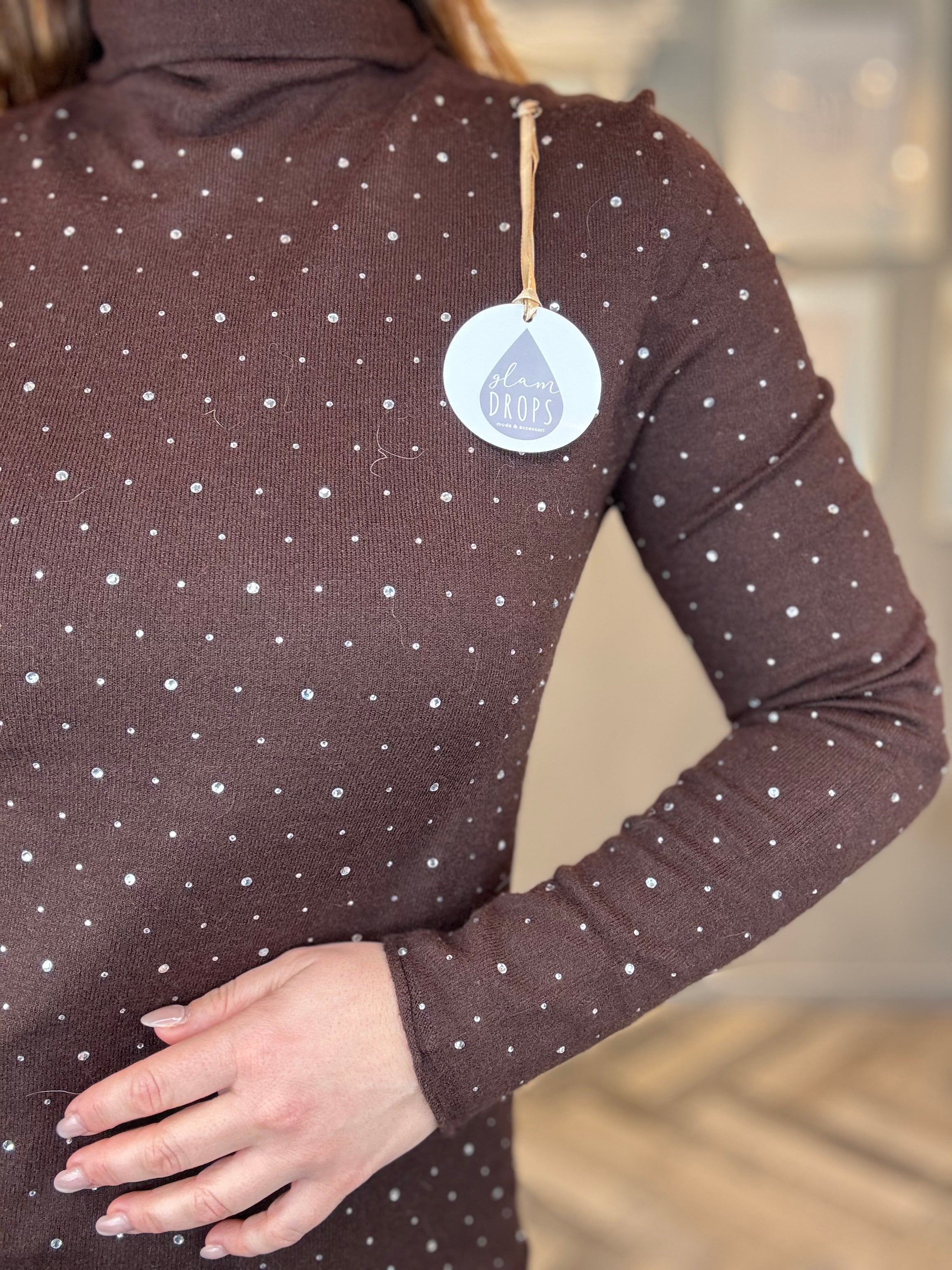 Lupetto con strass cioccolato