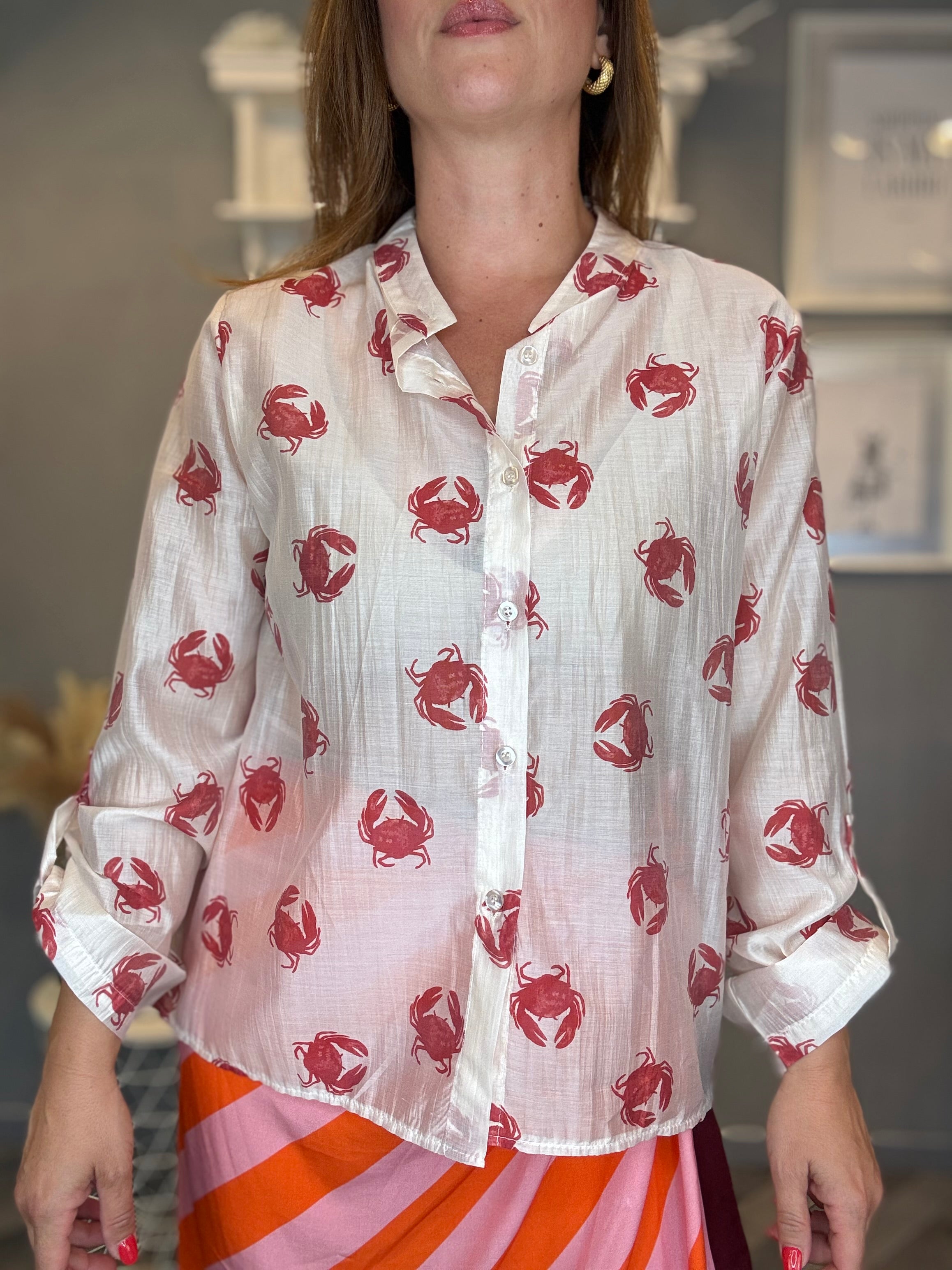 Camicia Isla Bonita roll-up granchio