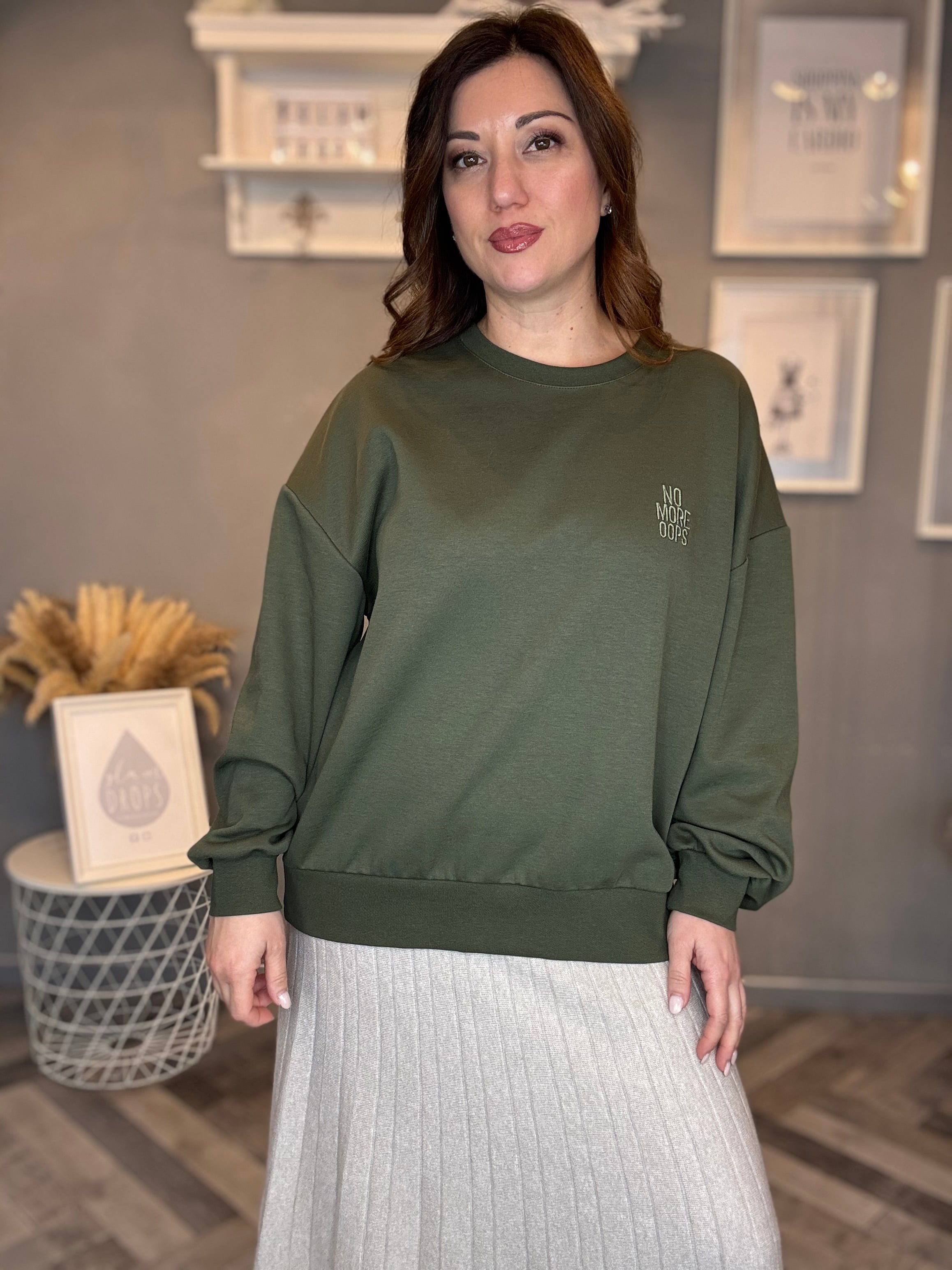 Lumina felpa No more oops verde militare
