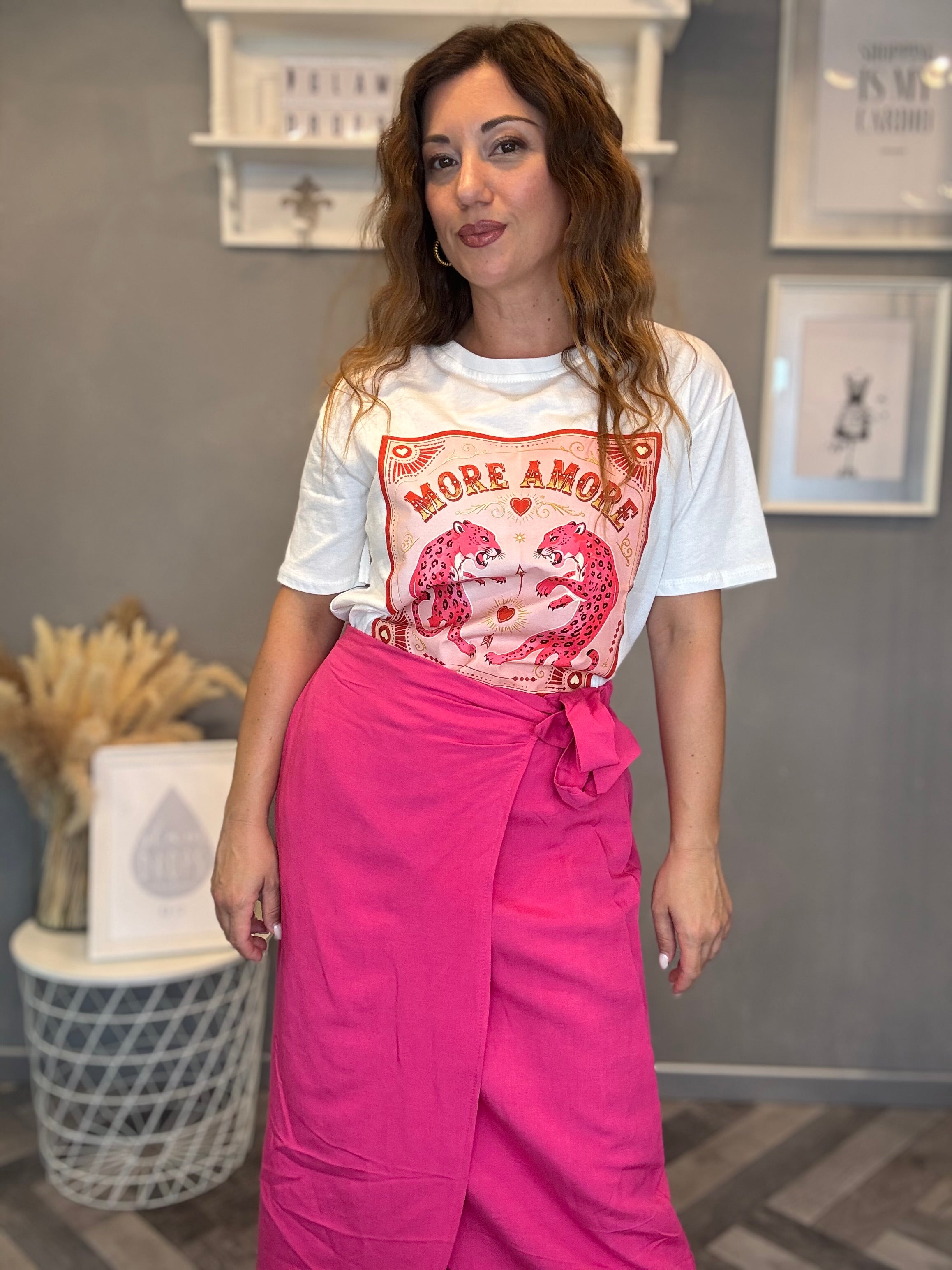 T-shirt Isla Bonita Leopardo fucsia