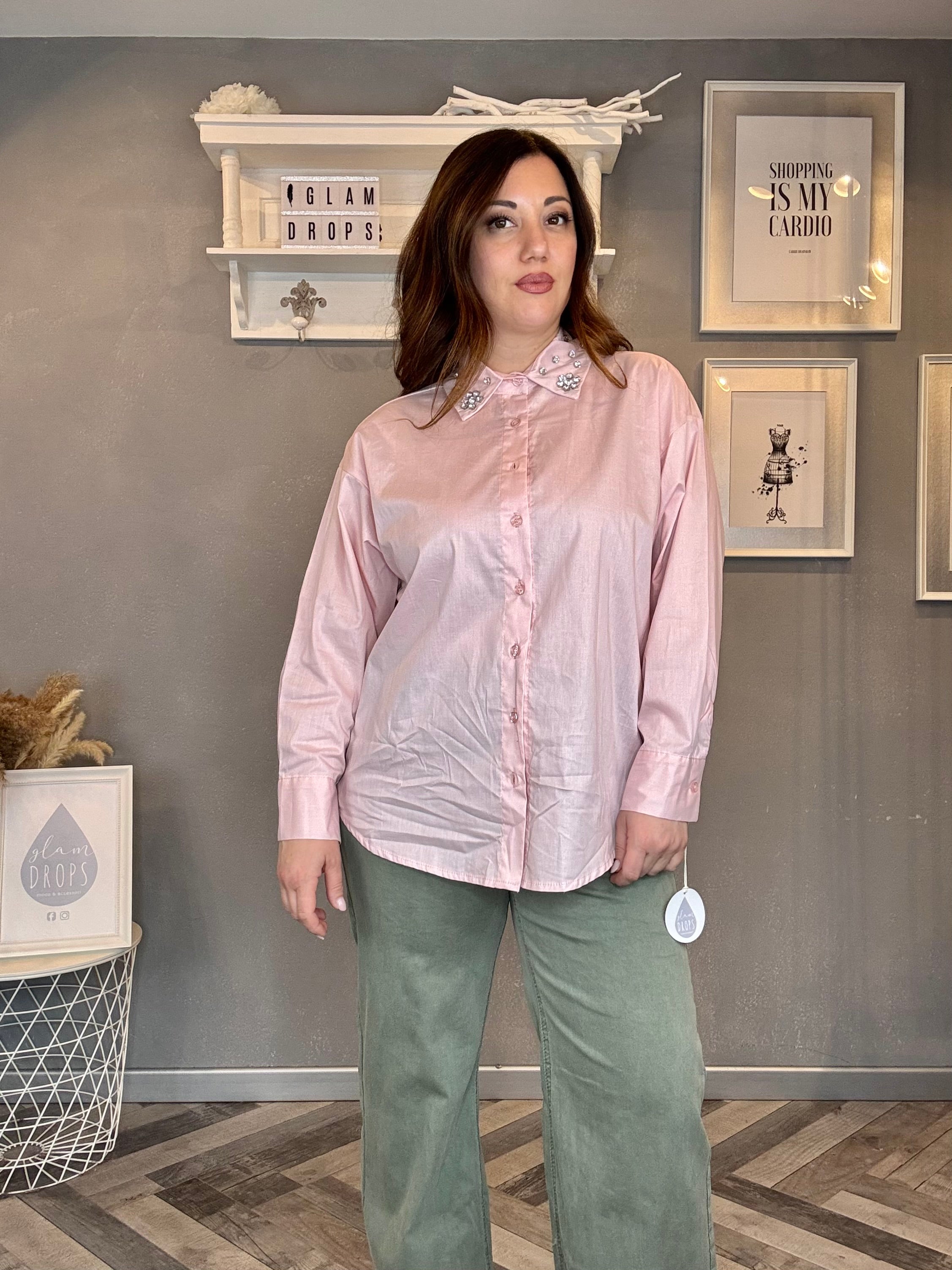 Camicia collo gioiello
