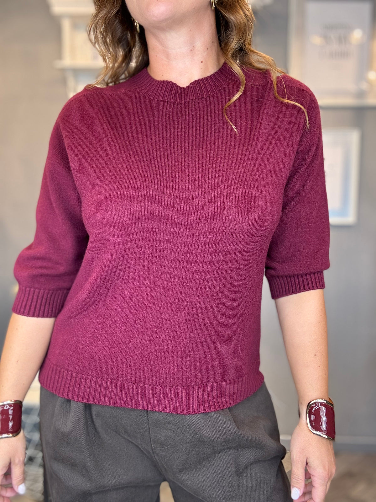 Maglioncino Essenza bordeaux