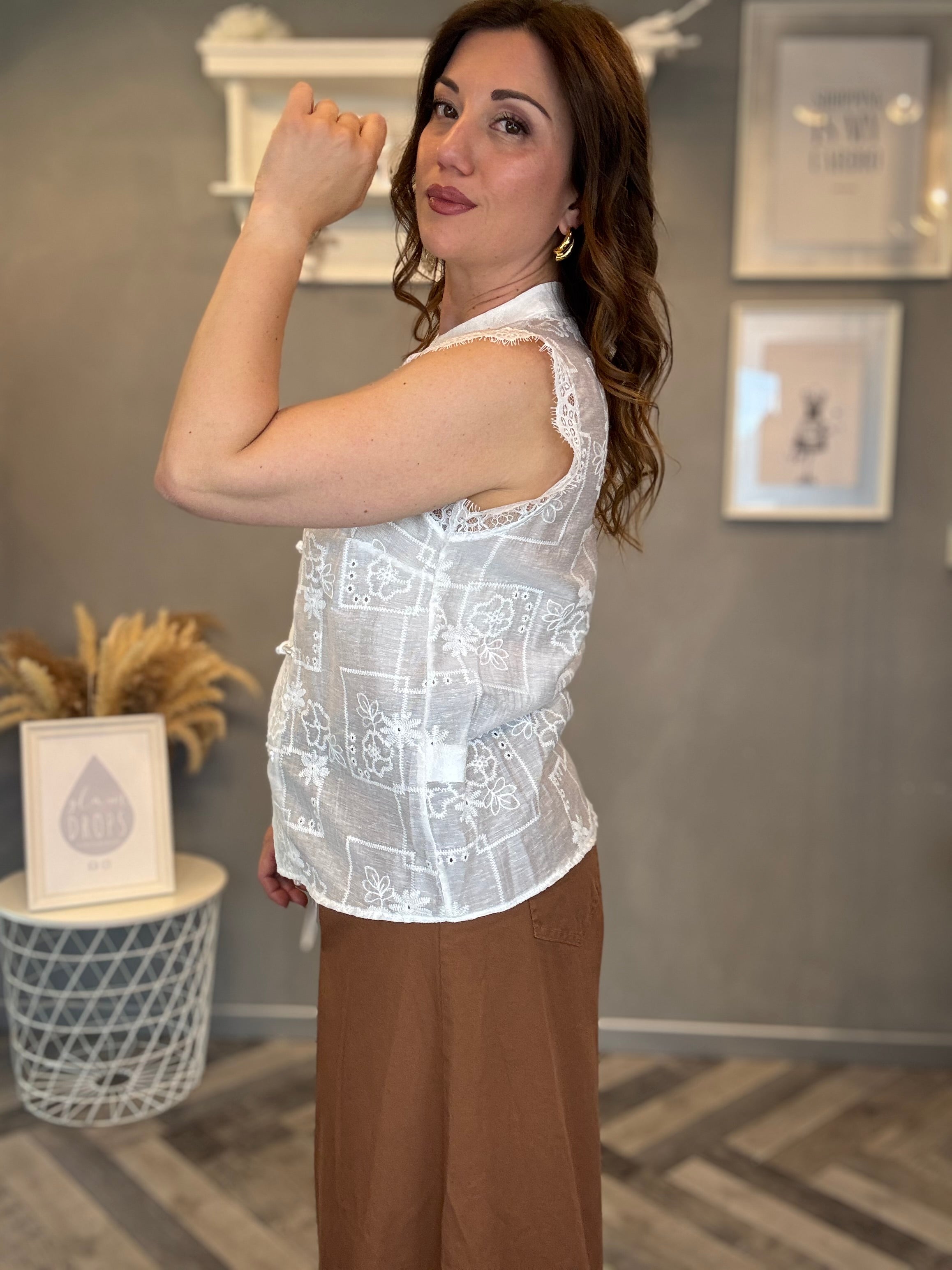 Blusa Oriental chic con alamari