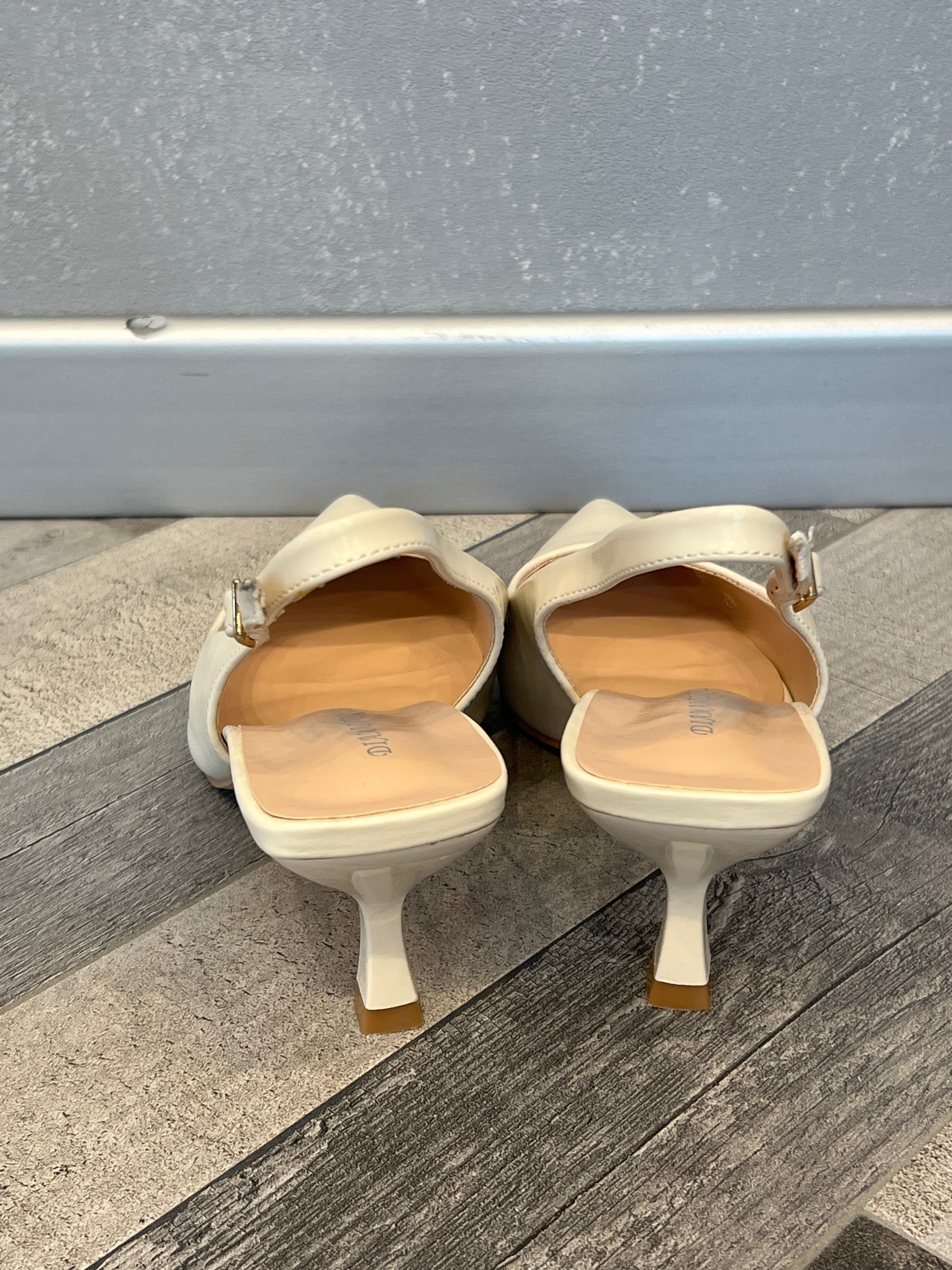 Slingback in ecopelle essential panna