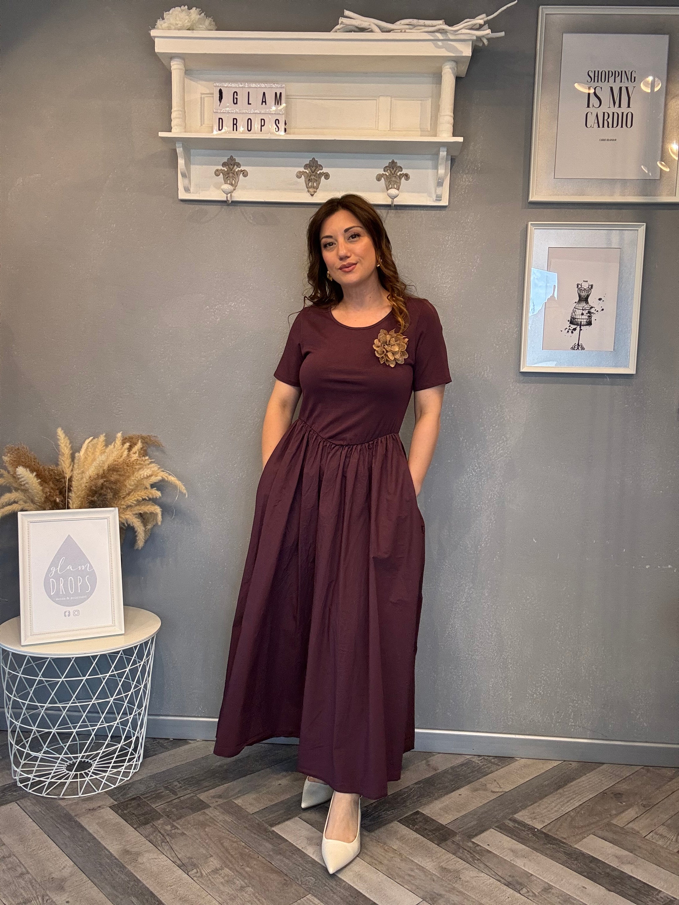 Abito midi Wine