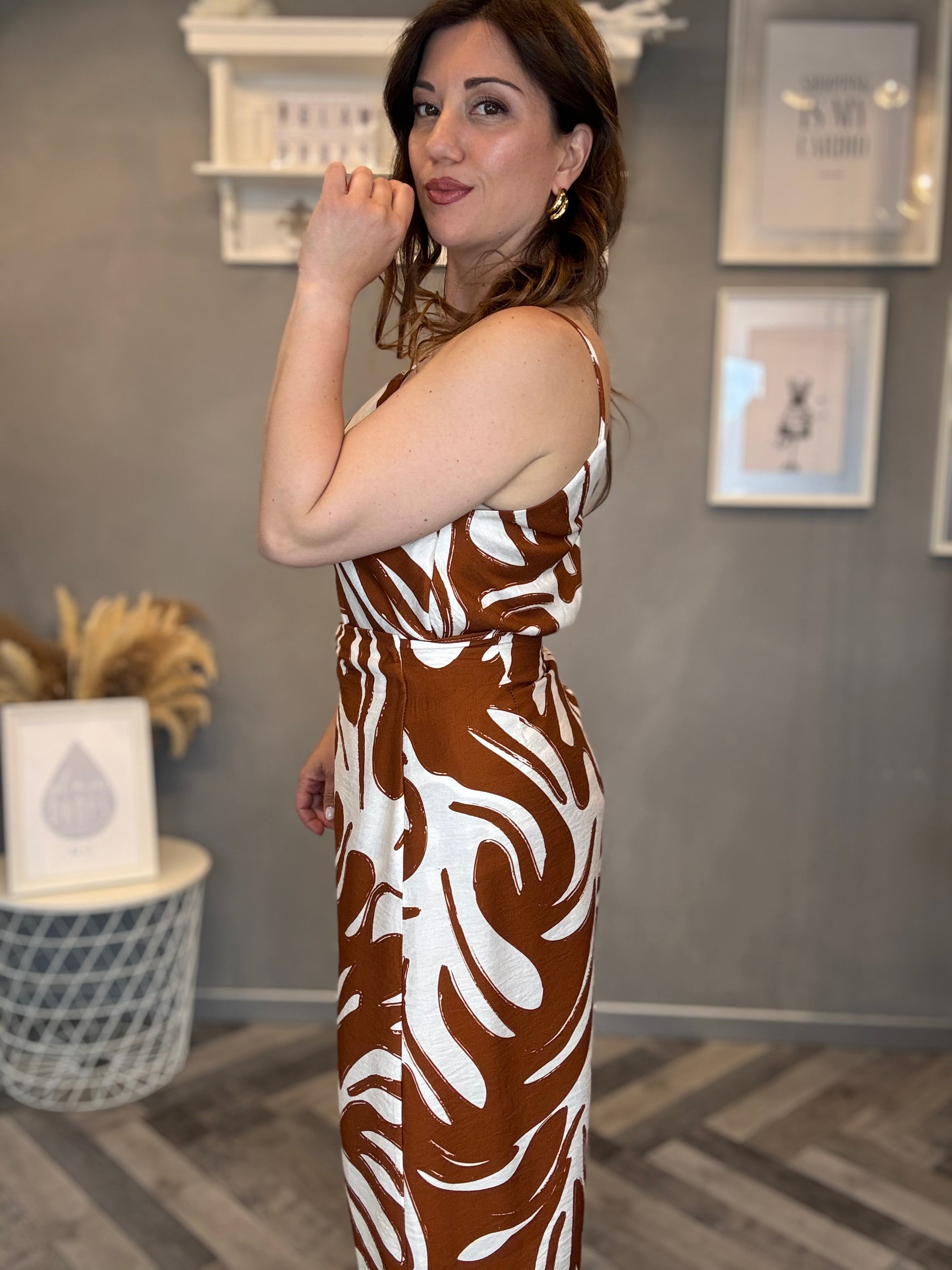 Coordinato Tropical chic cuoio