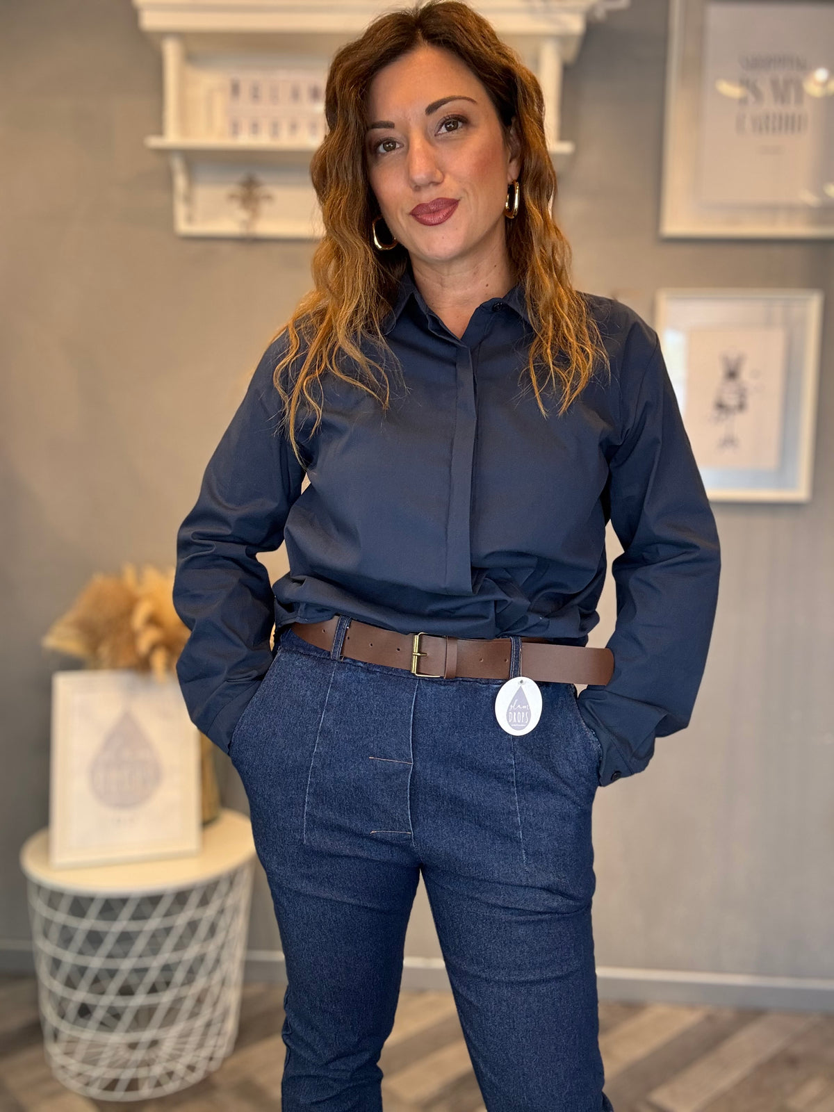 Jeans slim comfort con cintura