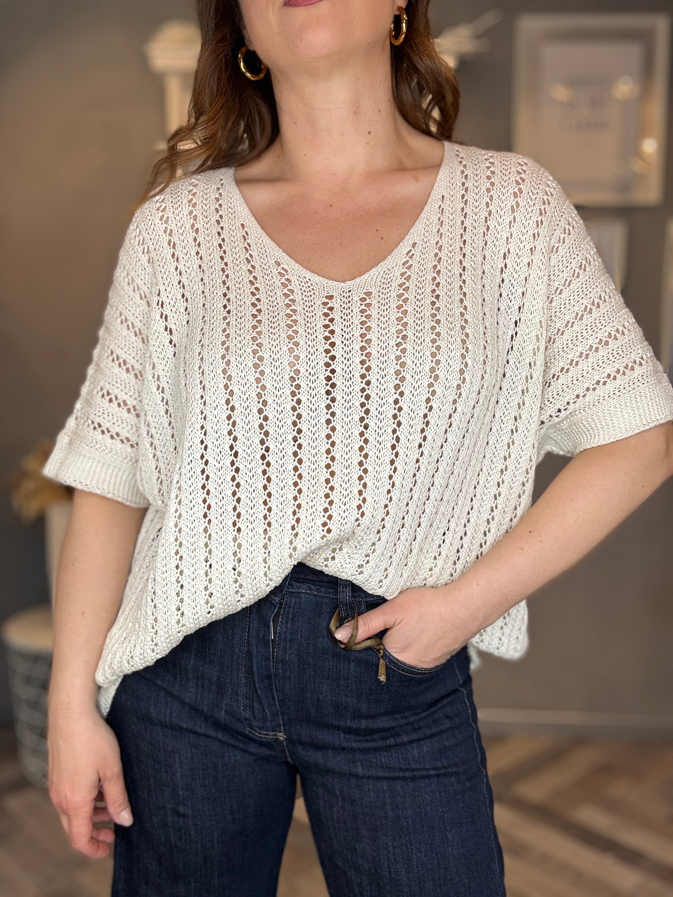 Maglia traforata soft cotton