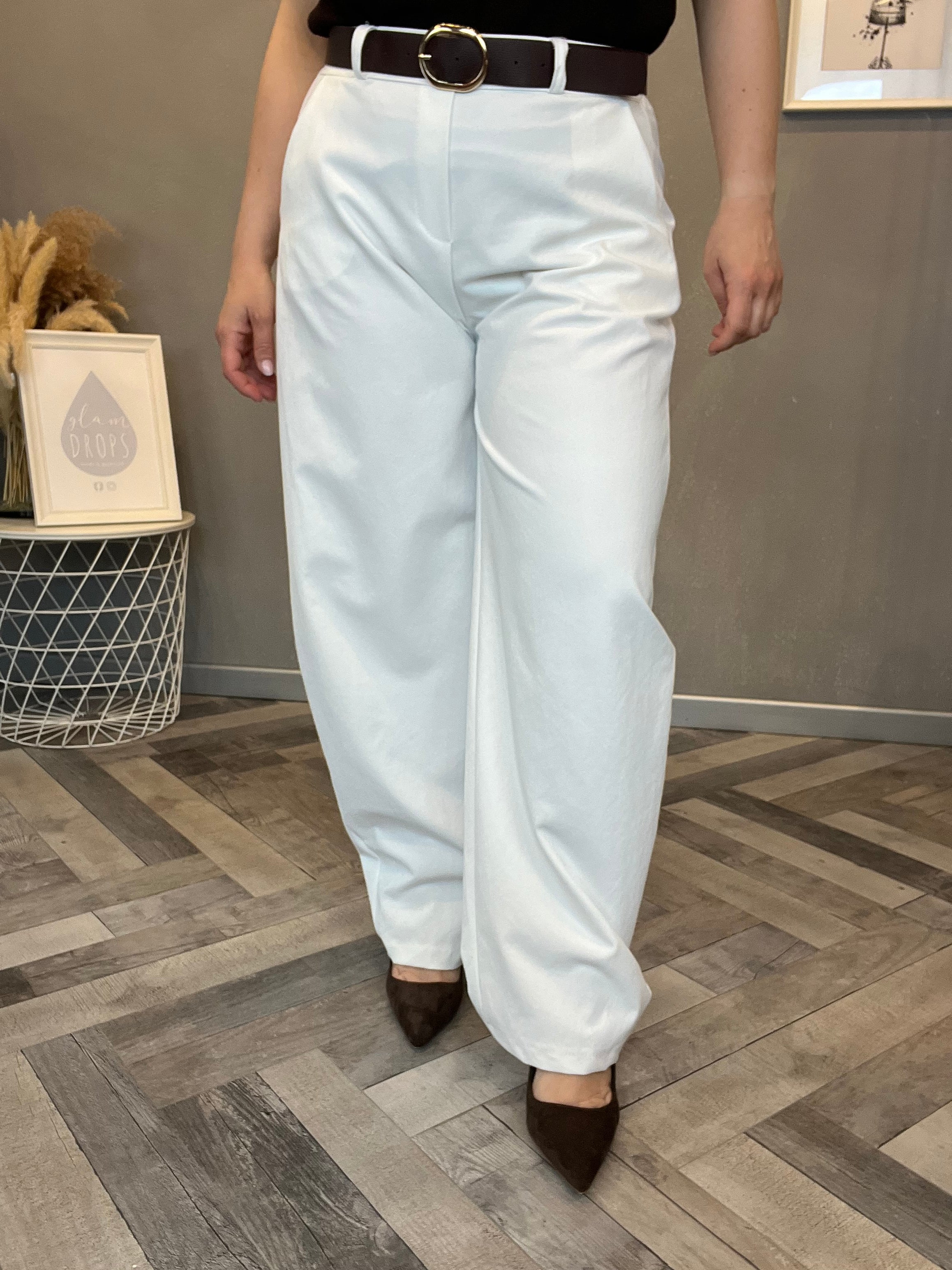 Pantalone bianco strutturato